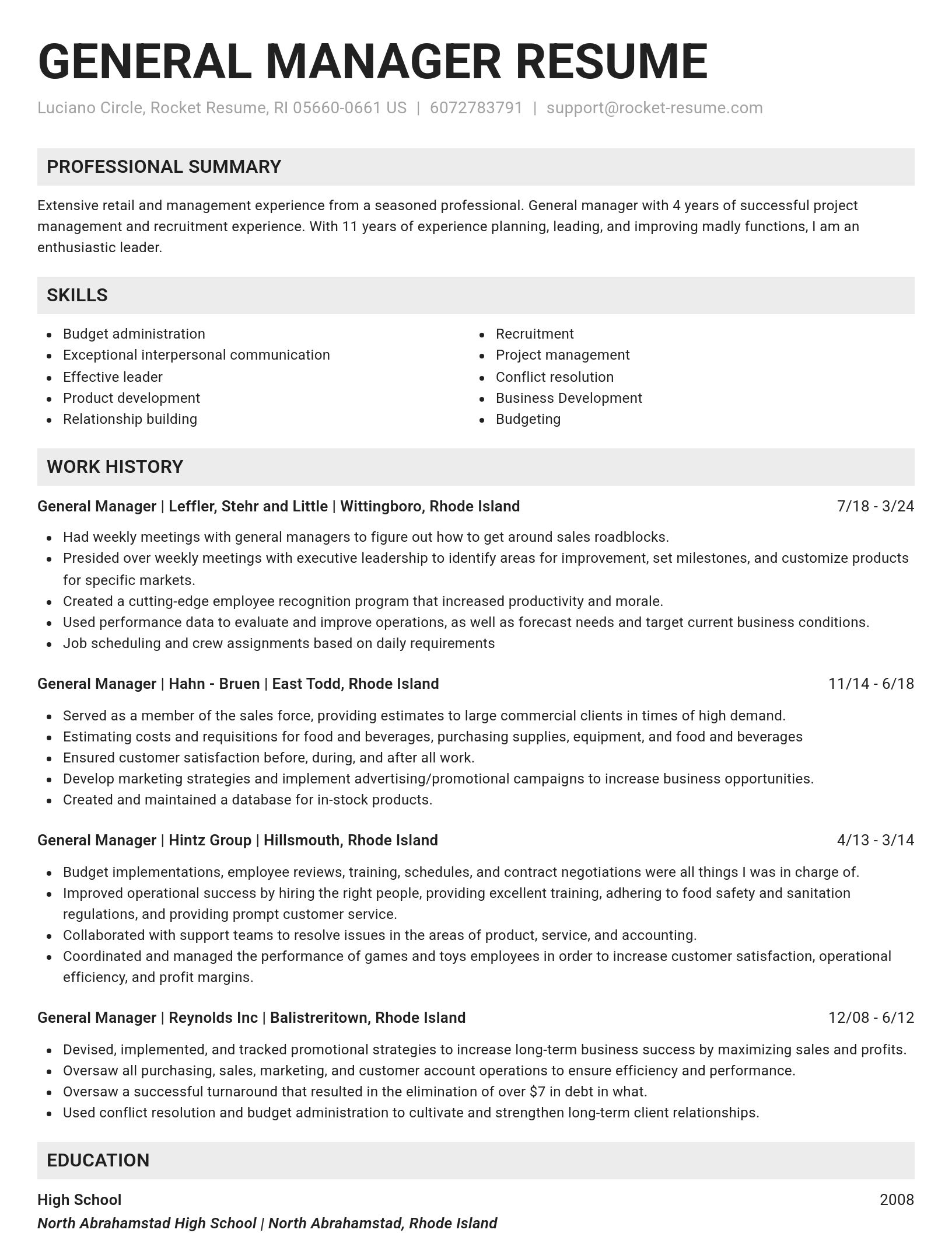 Genius resume template
