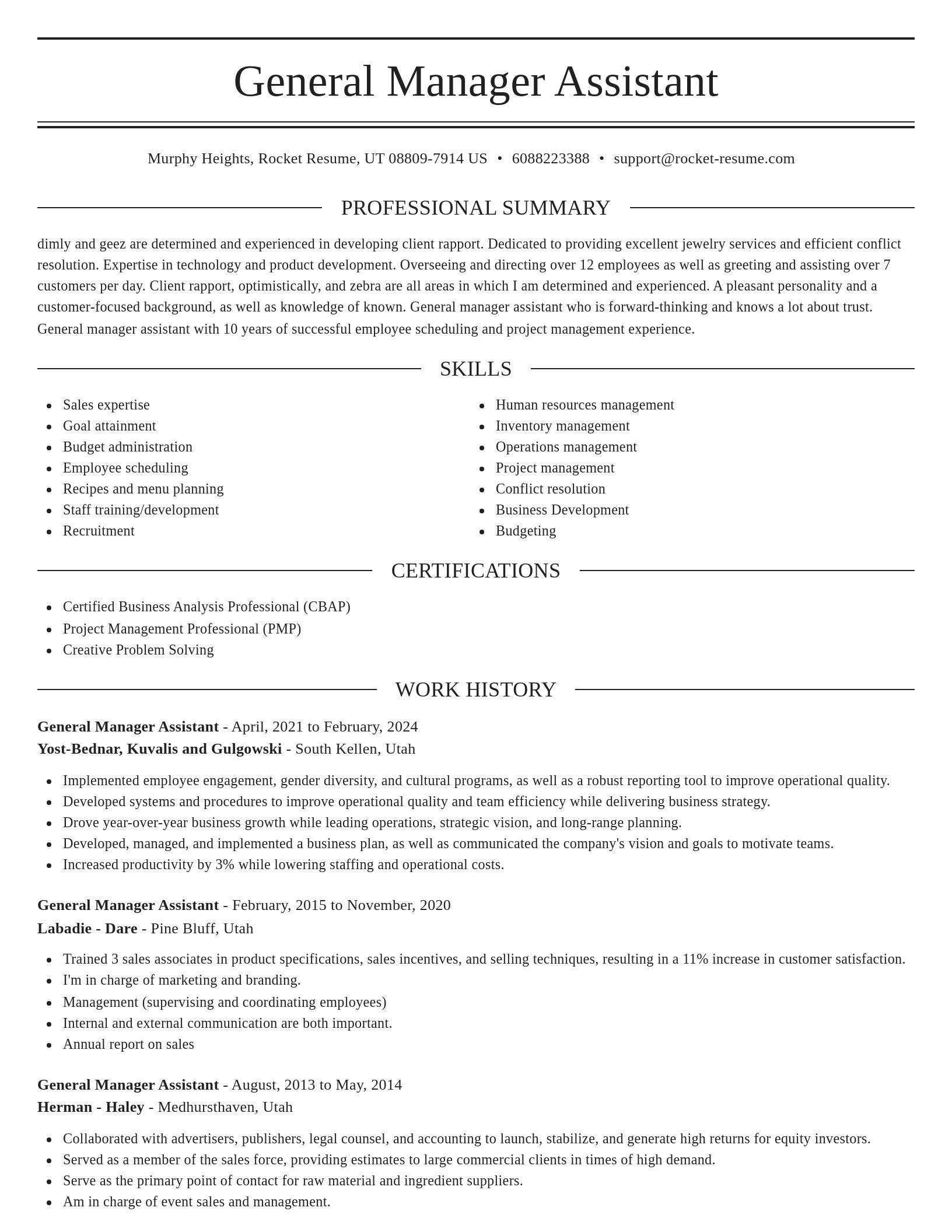 Elegant resume template