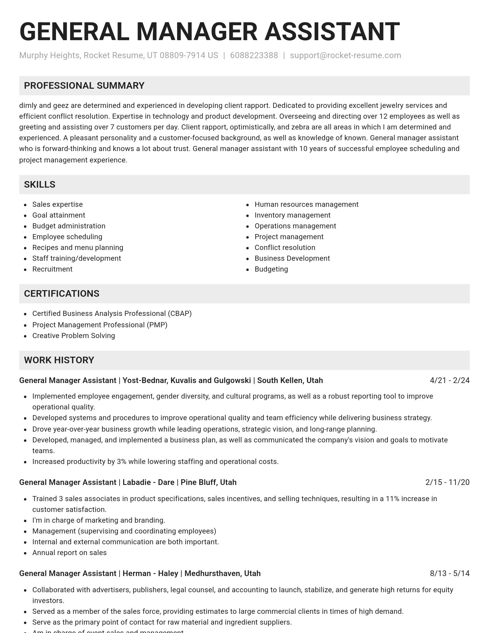 Genius resume template