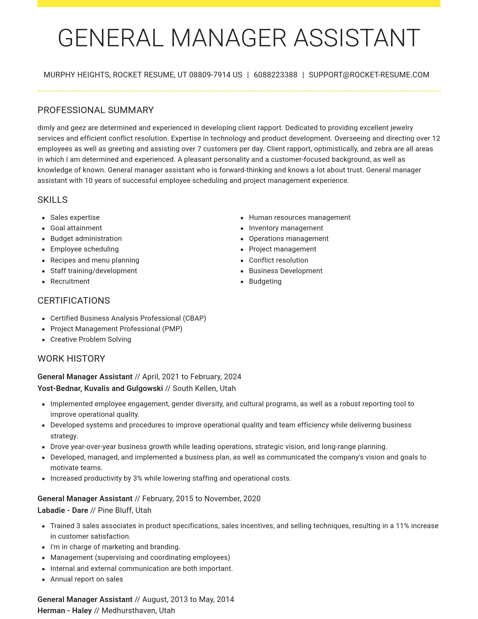 Grand resume template