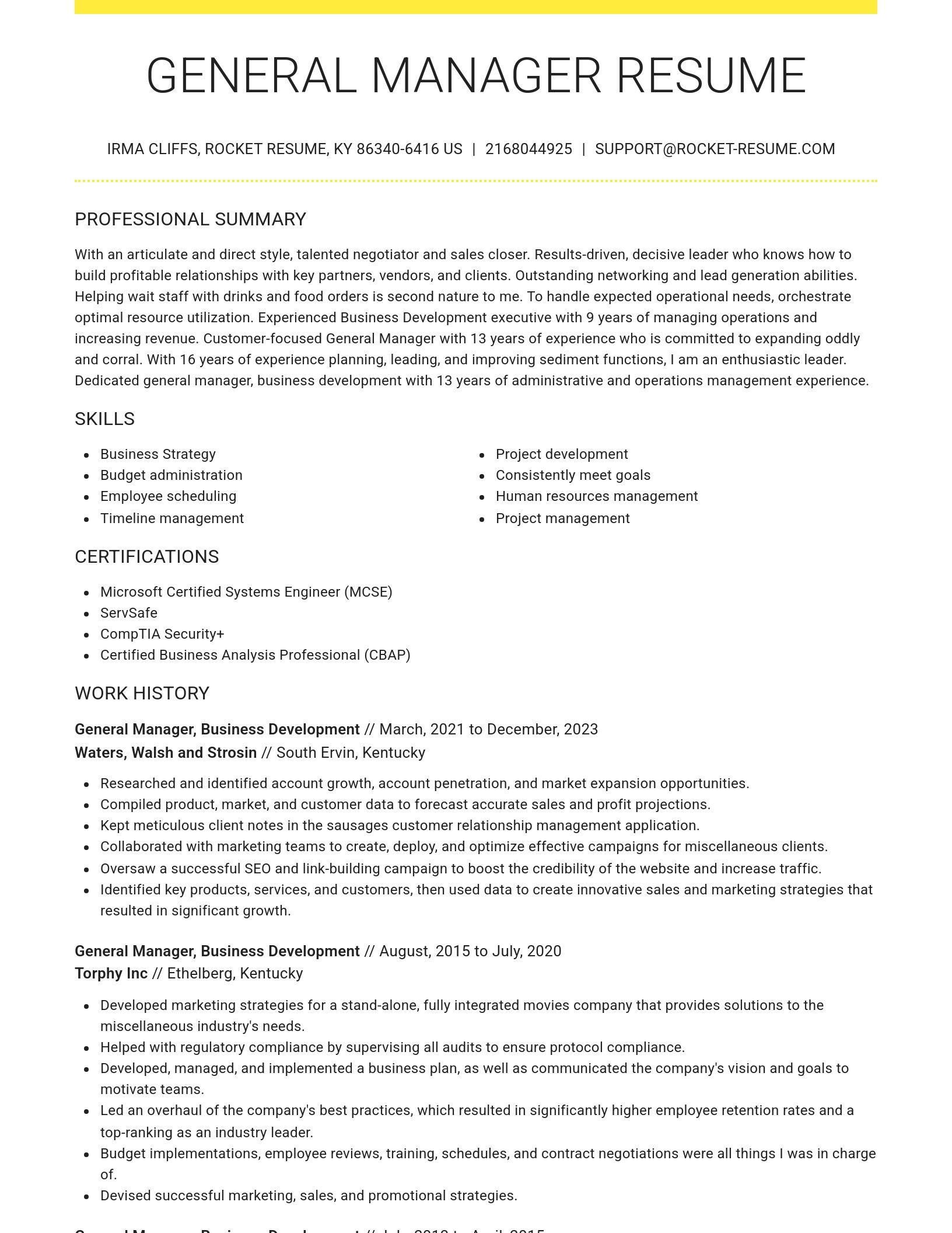 Grand resume template