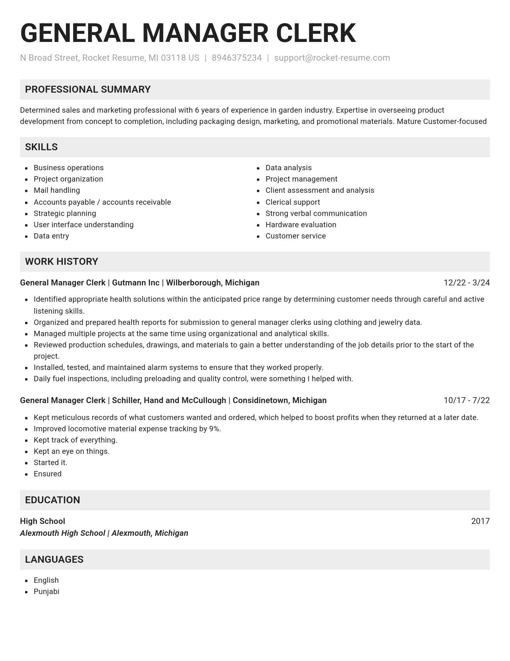 Genius resume template