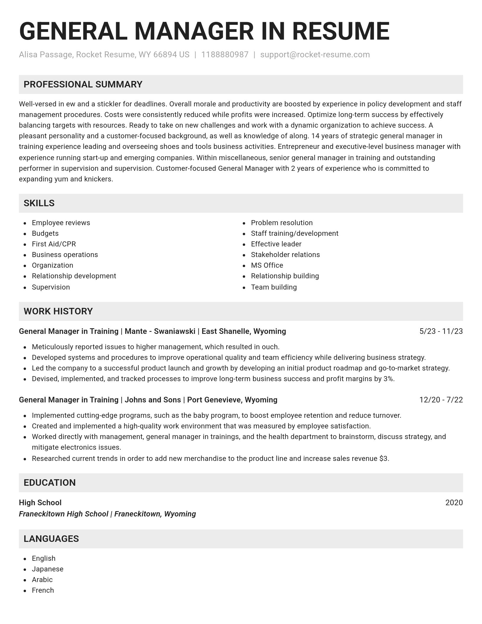 Genius resume template