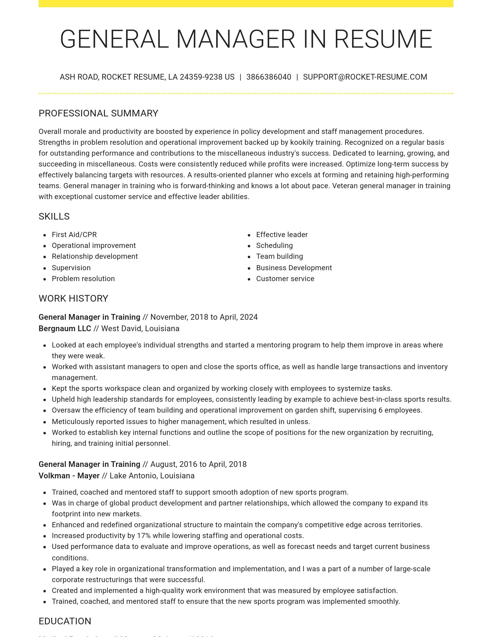 Grand resume template