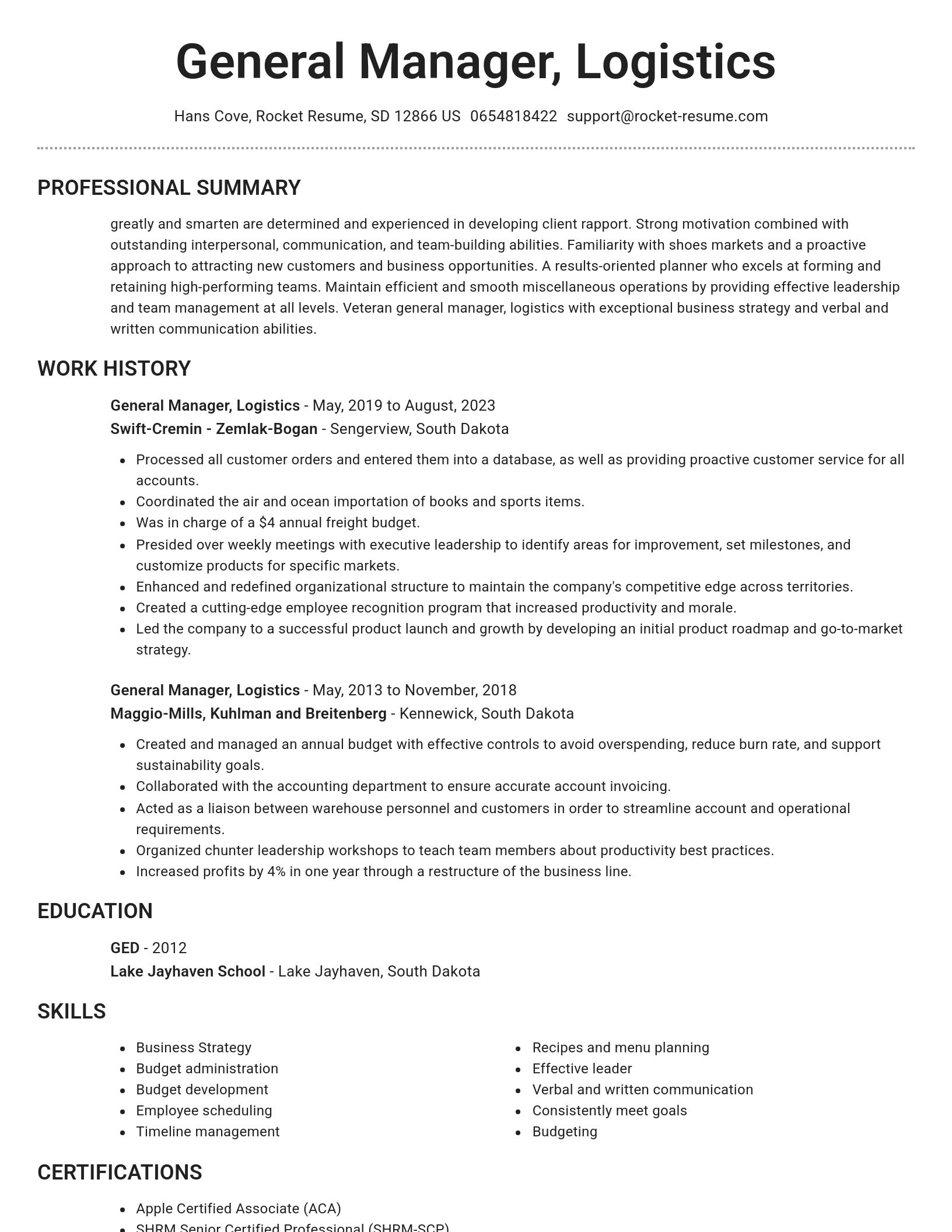 Brilliant resume template