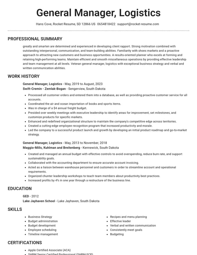 Brilliant resume template