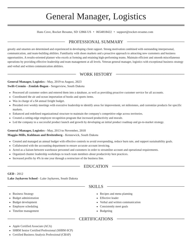 Elegant resume template