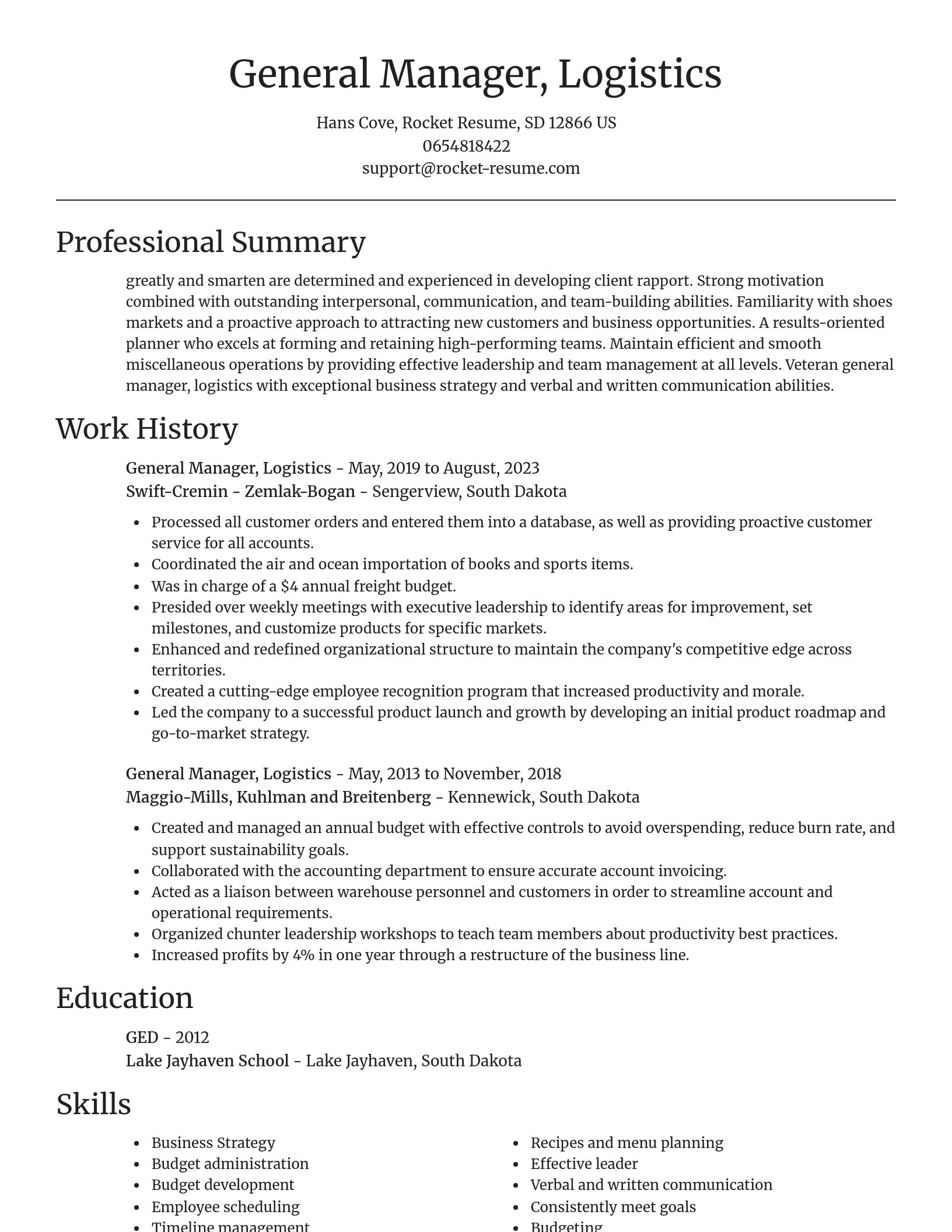 Focal Point resume template