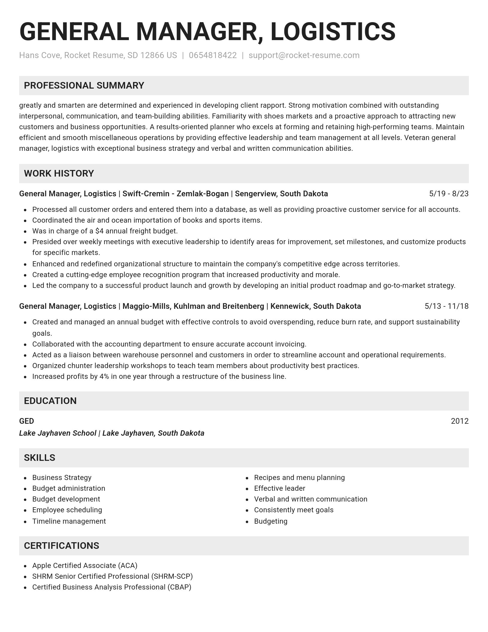 Genius resume template