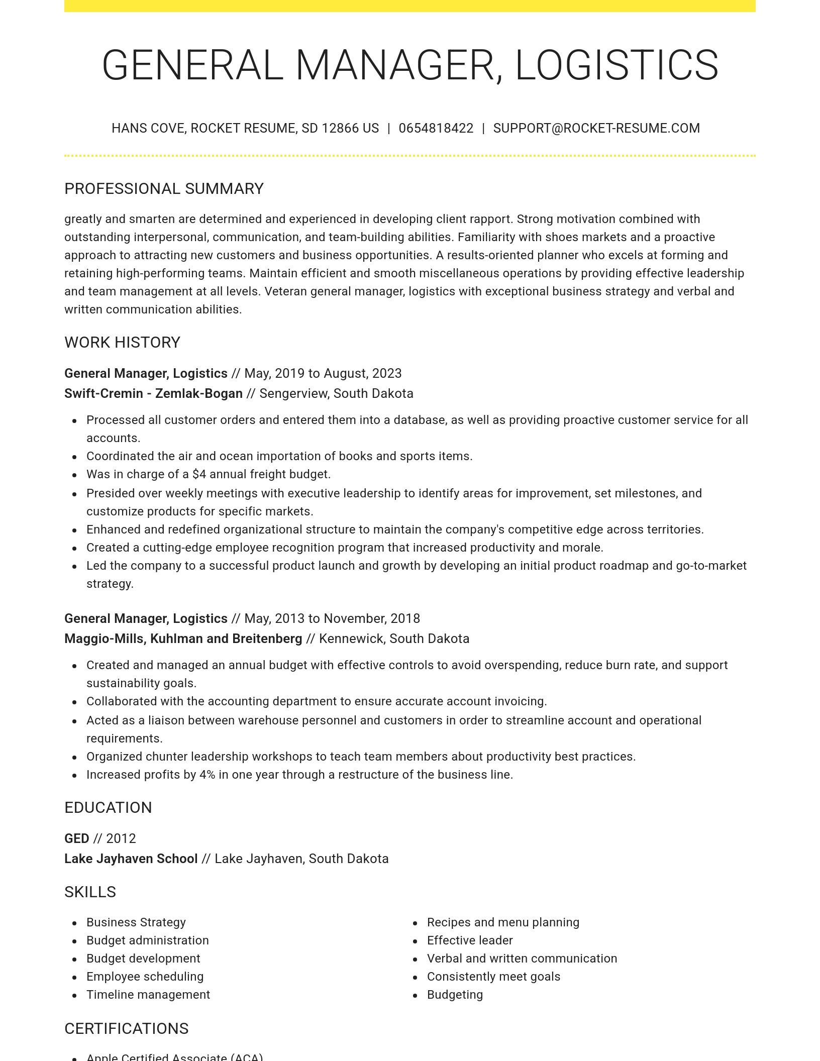Grand resume template