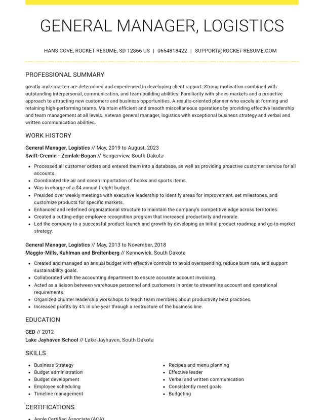 Grand resume template