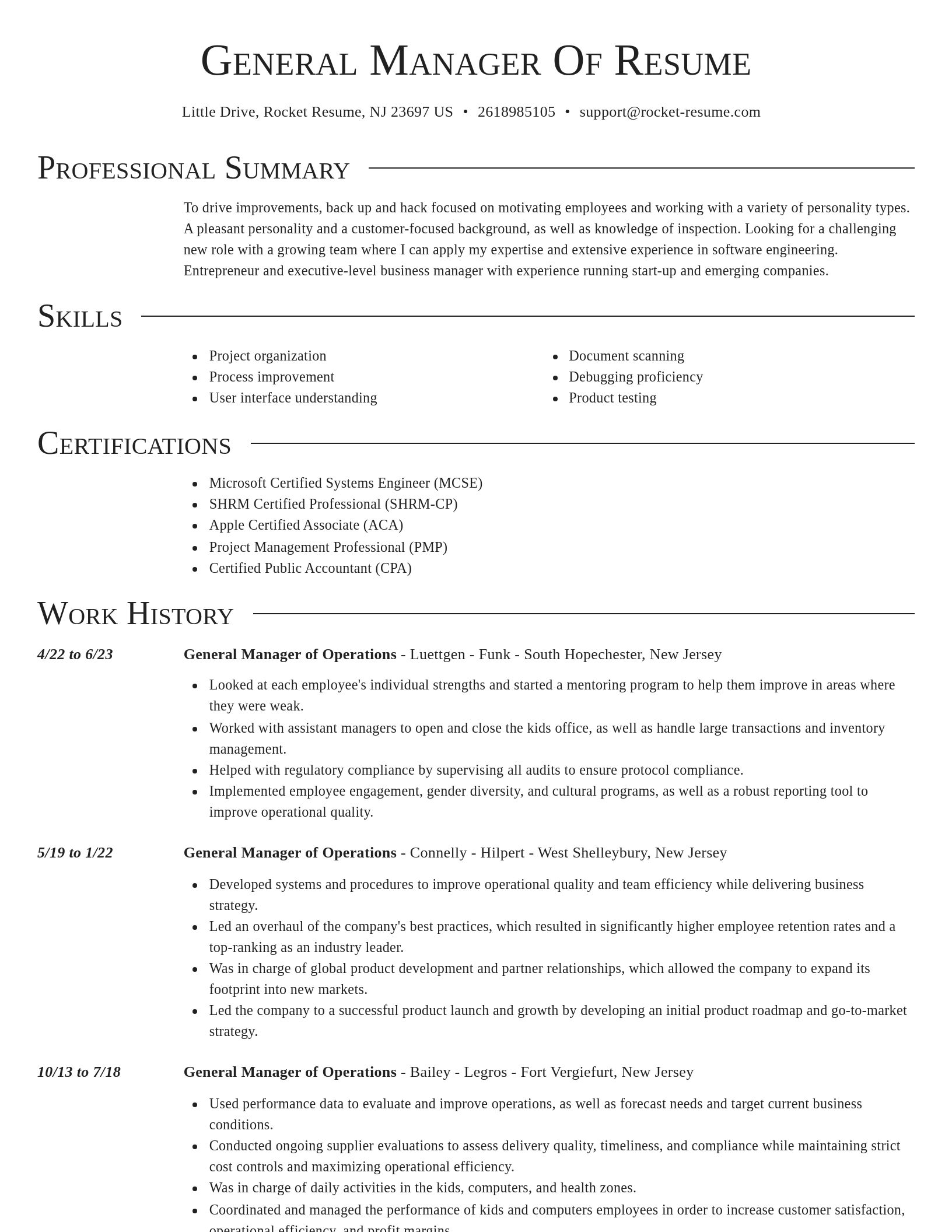 Director resume template