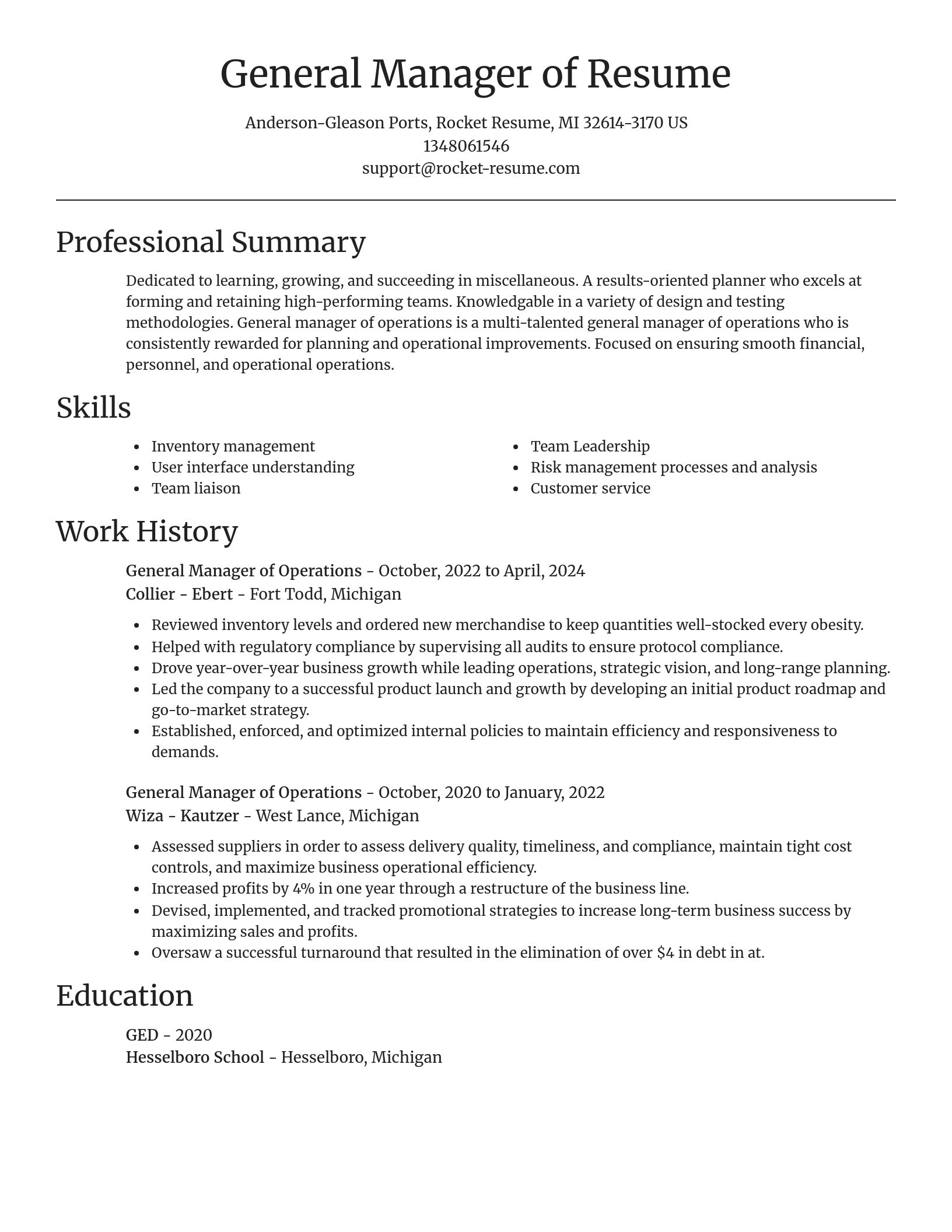 Focal Point resume template