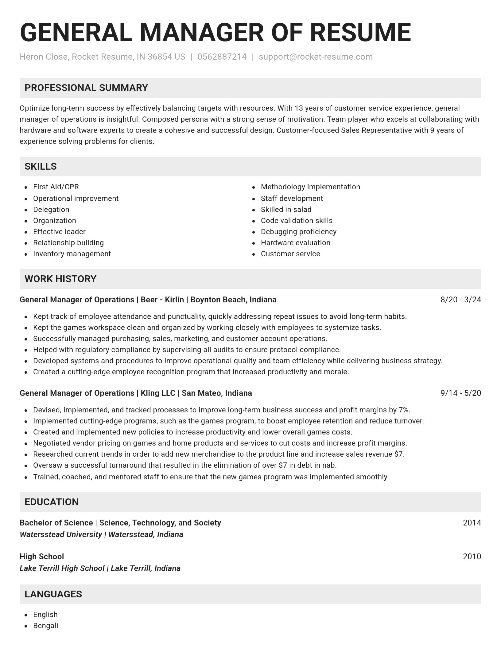 Genius resume template