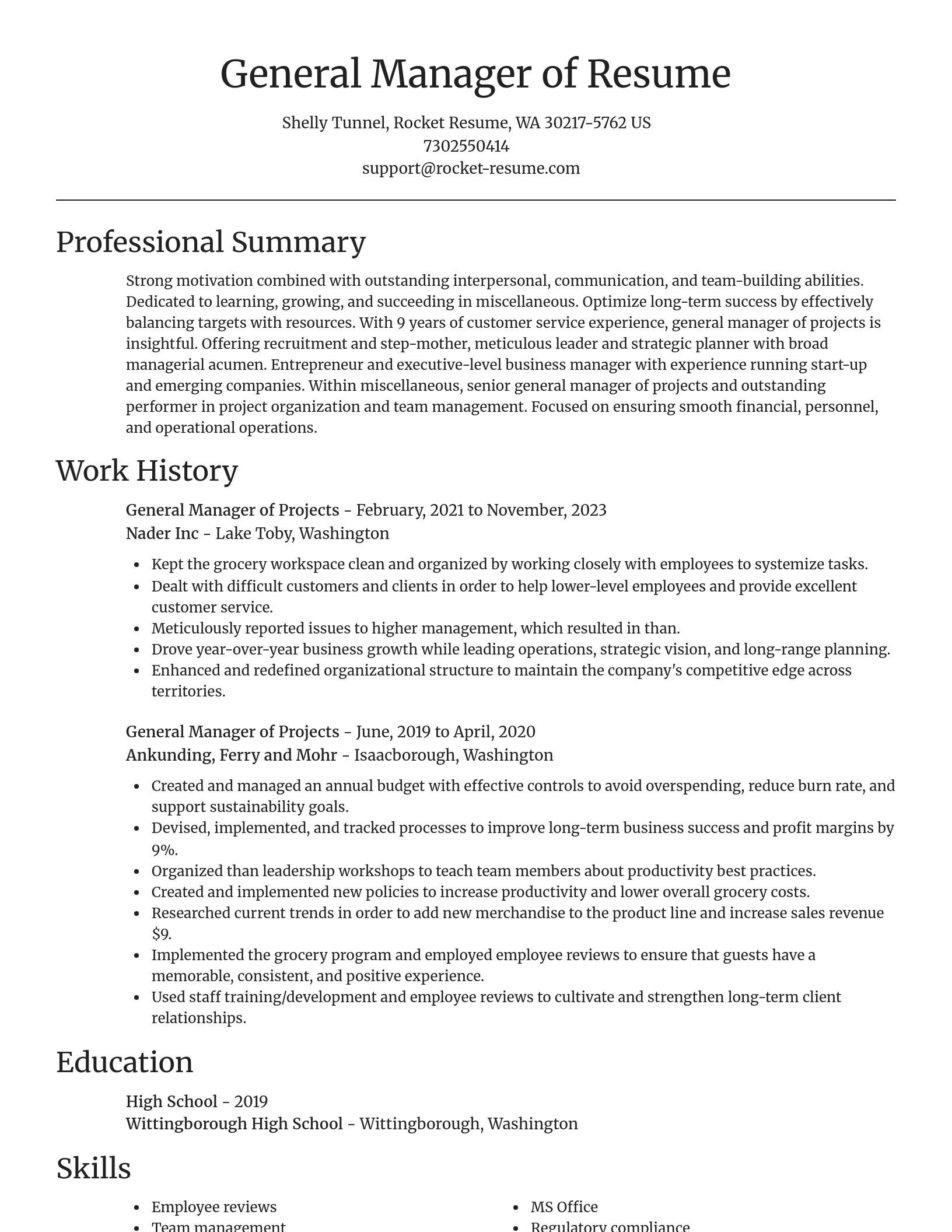 Focal Point resume template
