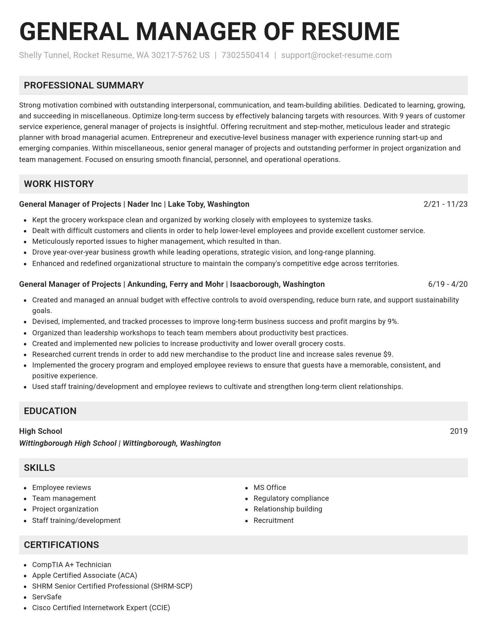 Genius resume template