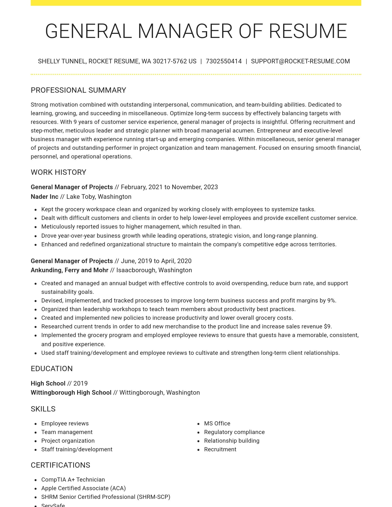 Grand resume template