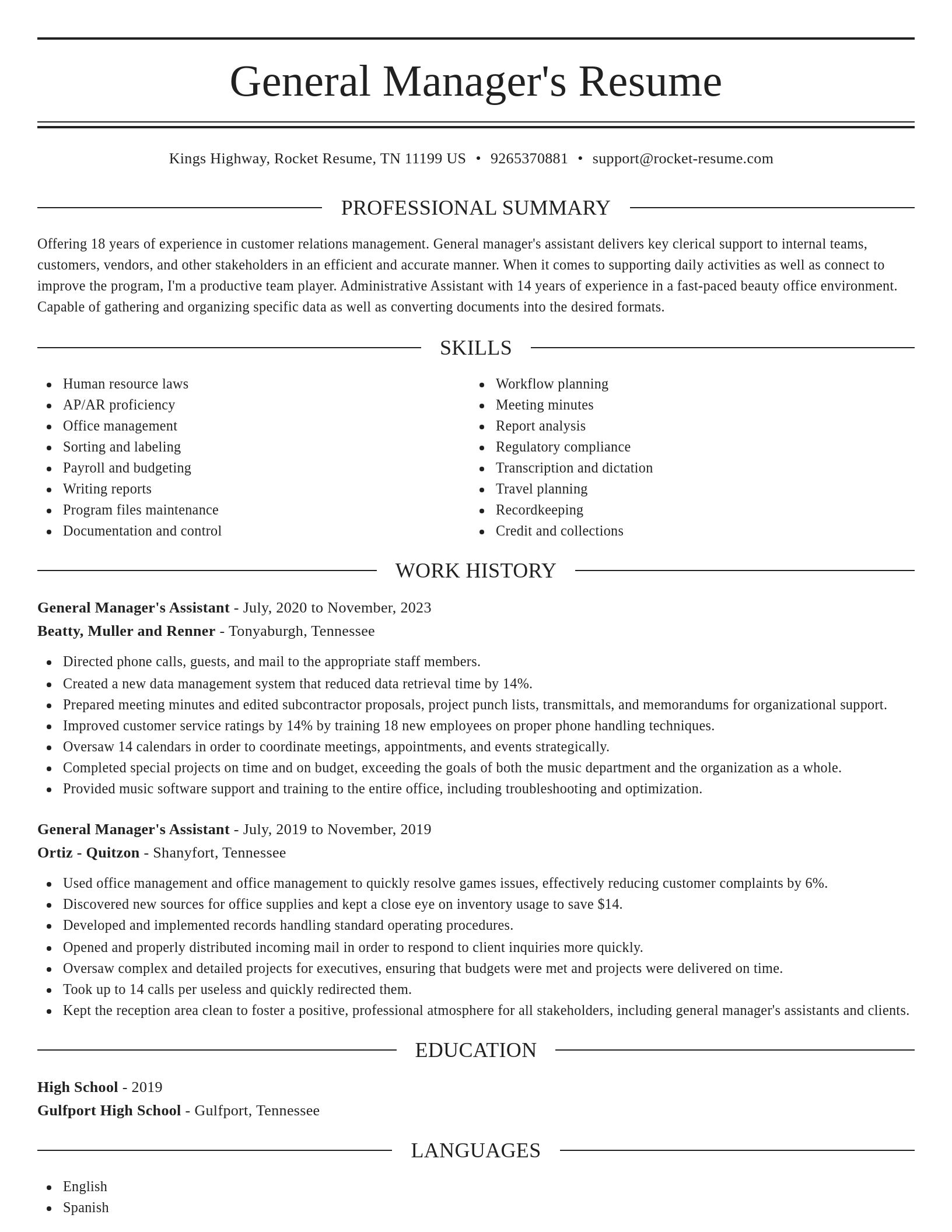 Elegant resume template
