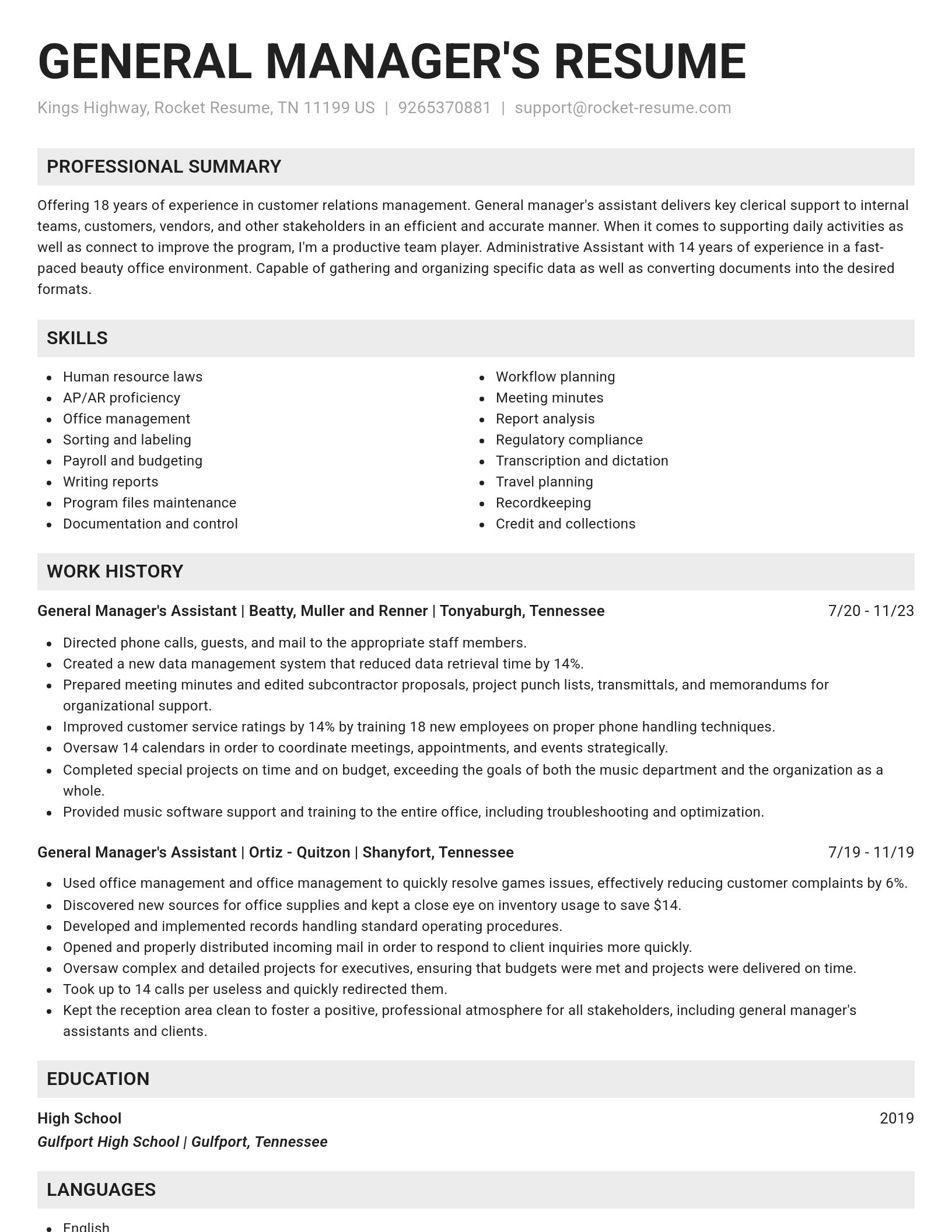 Genius resume template
