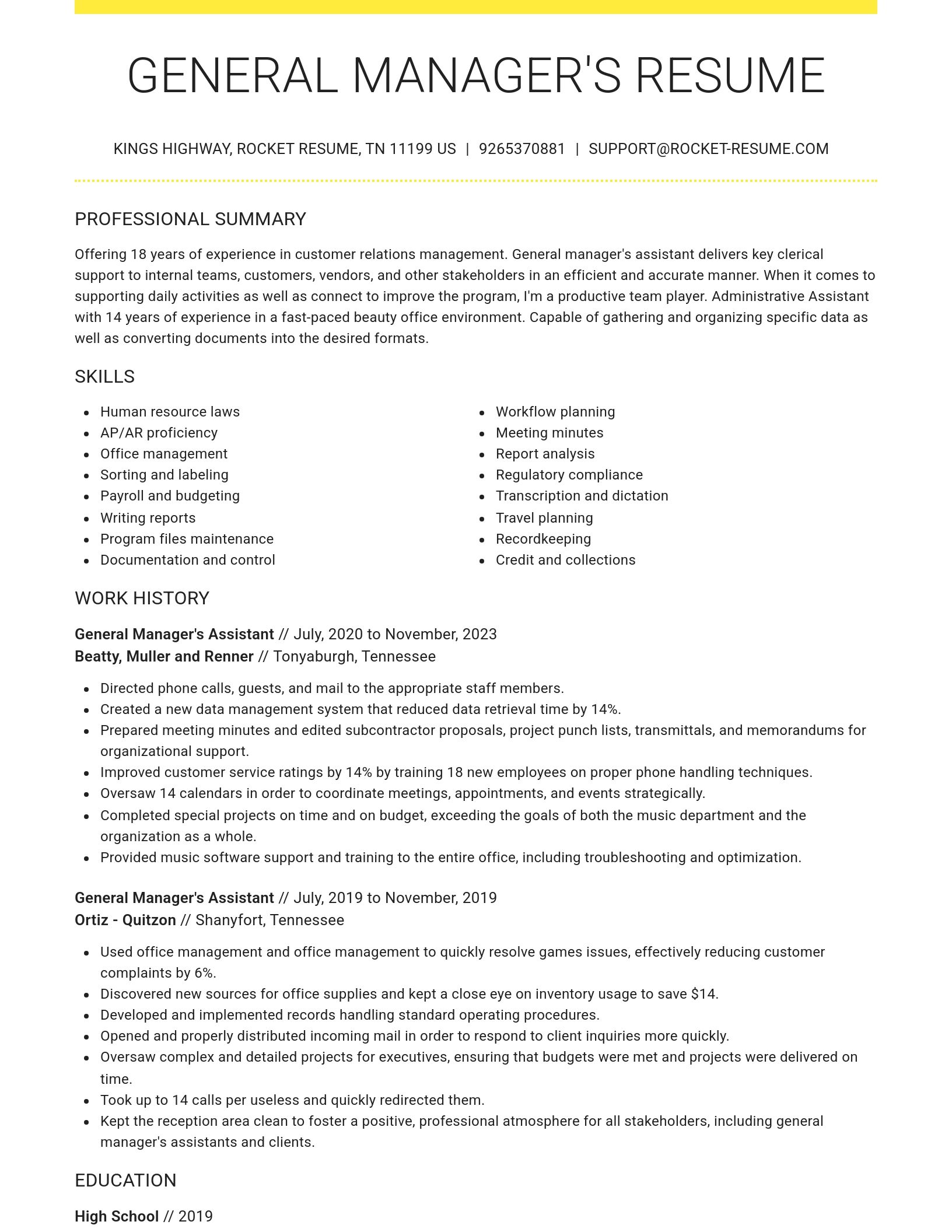 Grand resume template