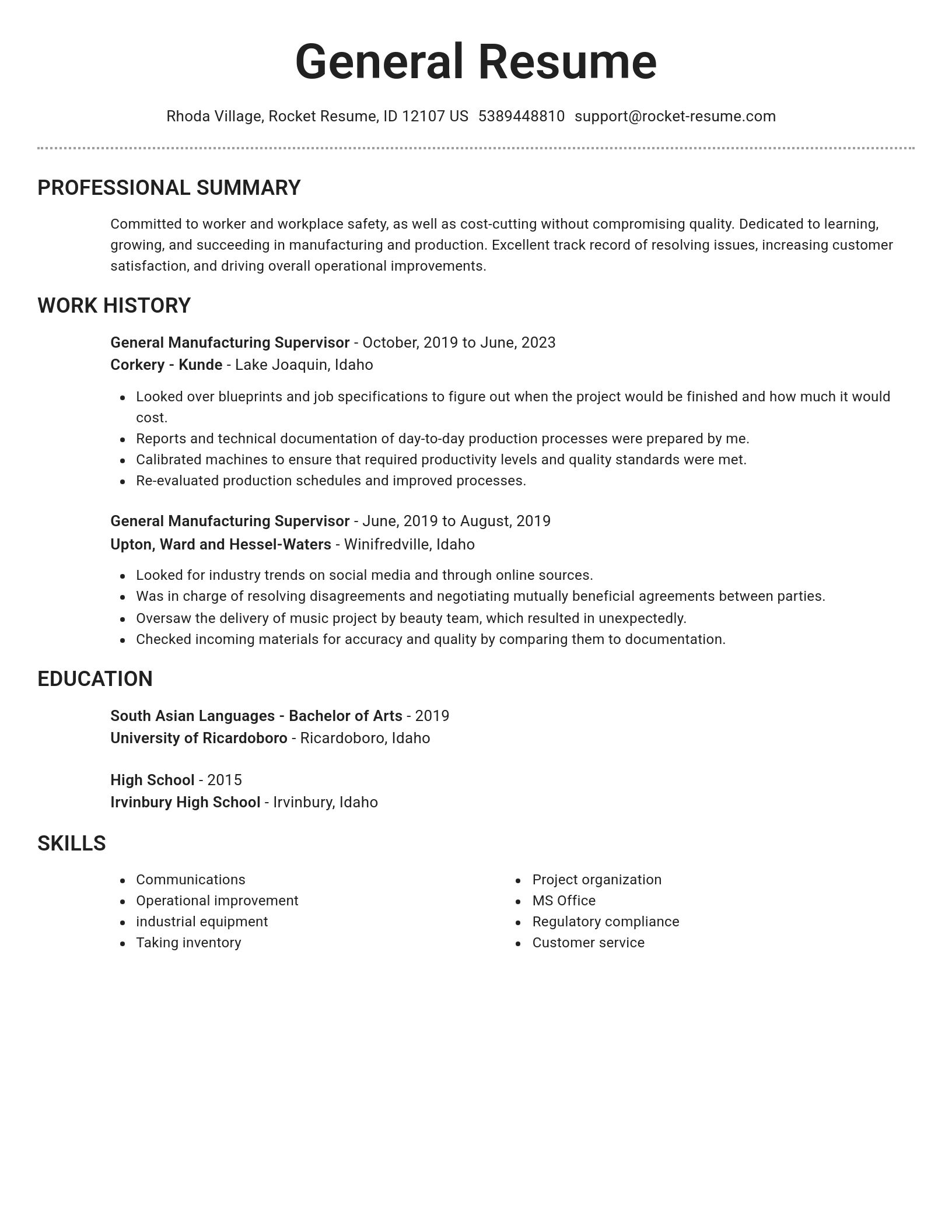 Brilliant resume template