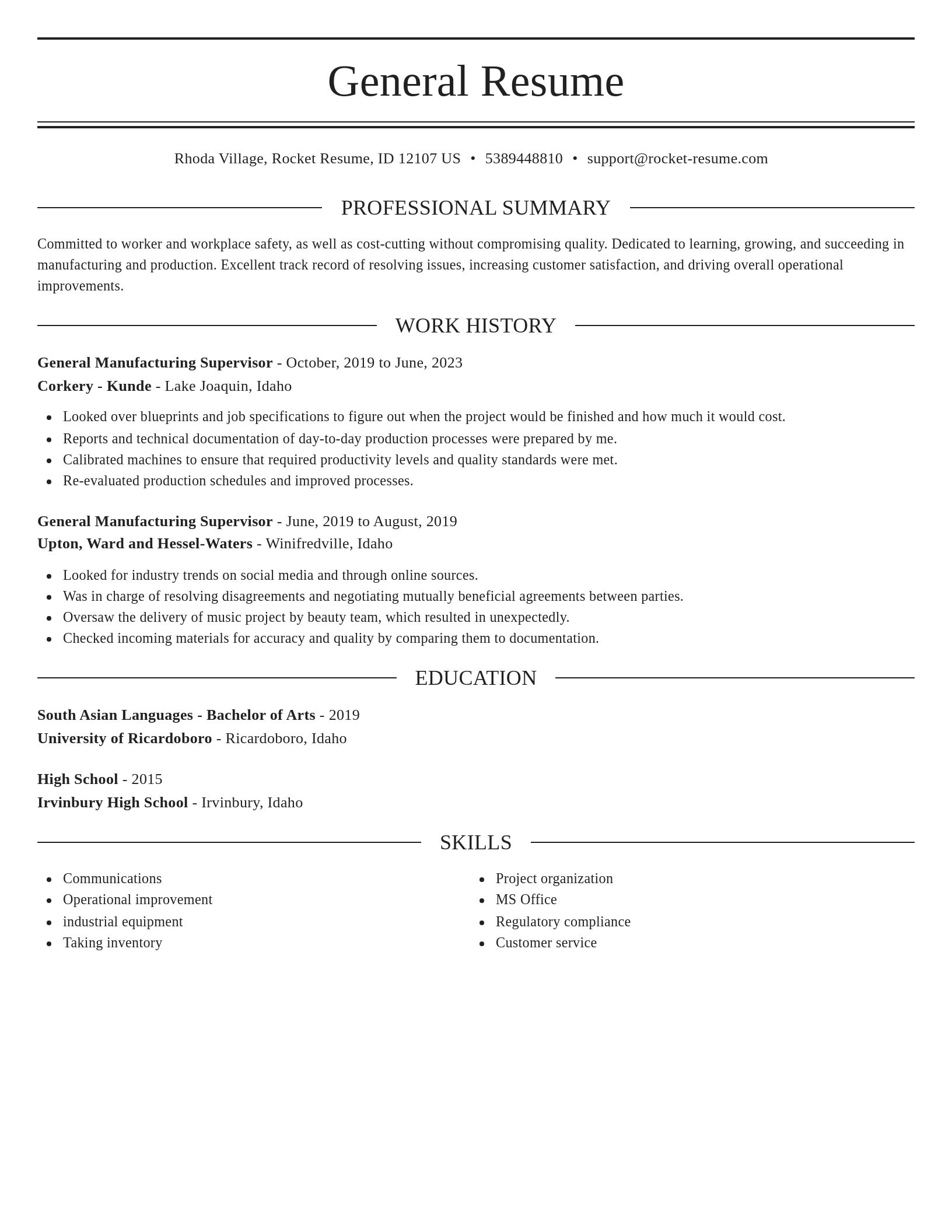 Elegant resume template