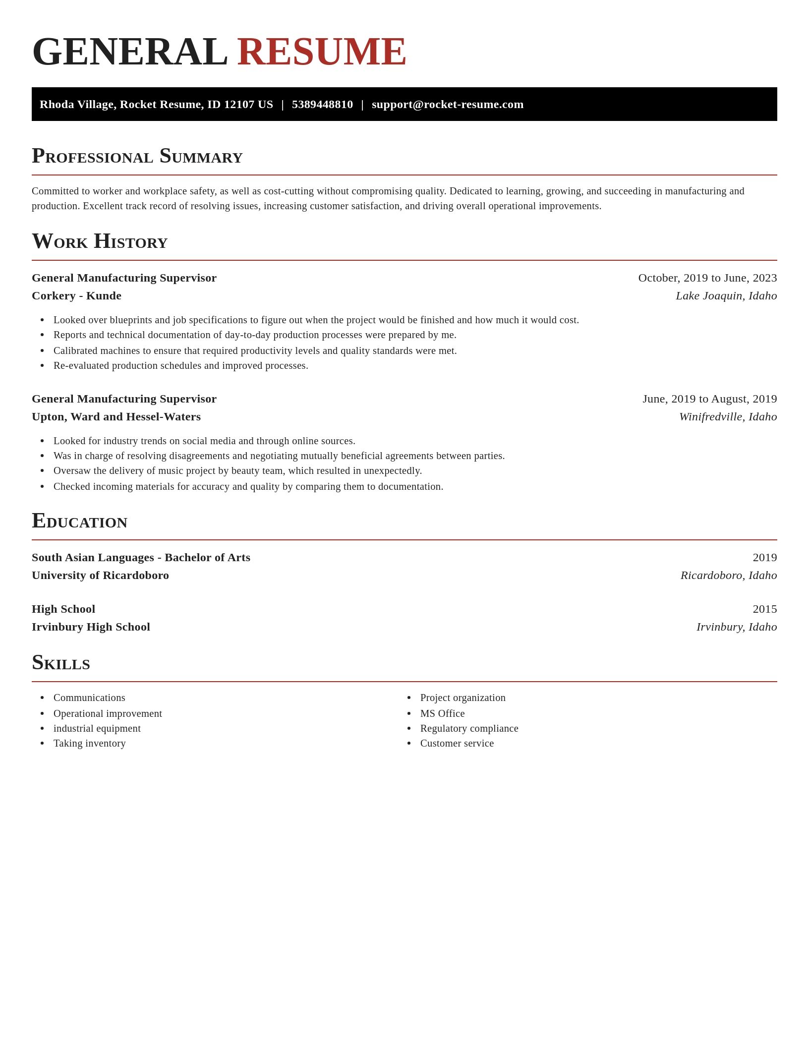 Exquisite resume template