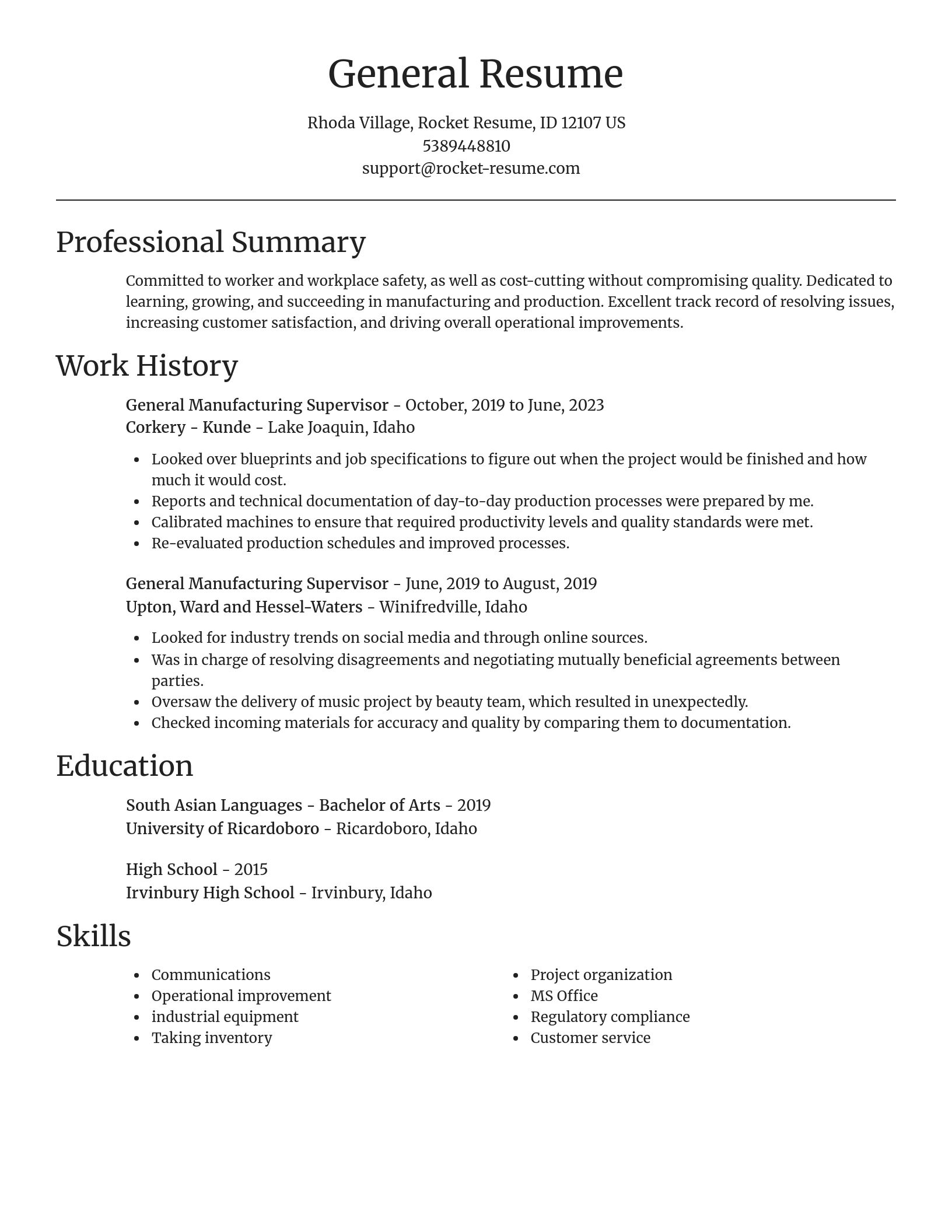 Focal Point resume template