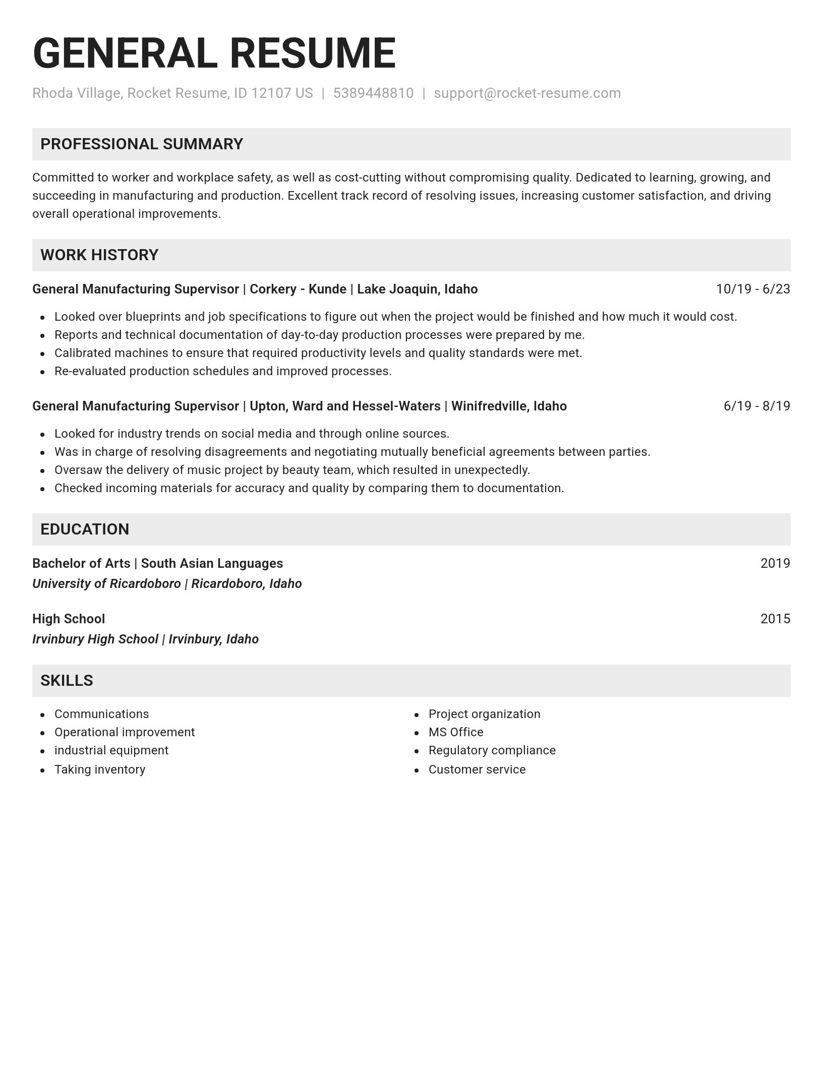 Genius resume template