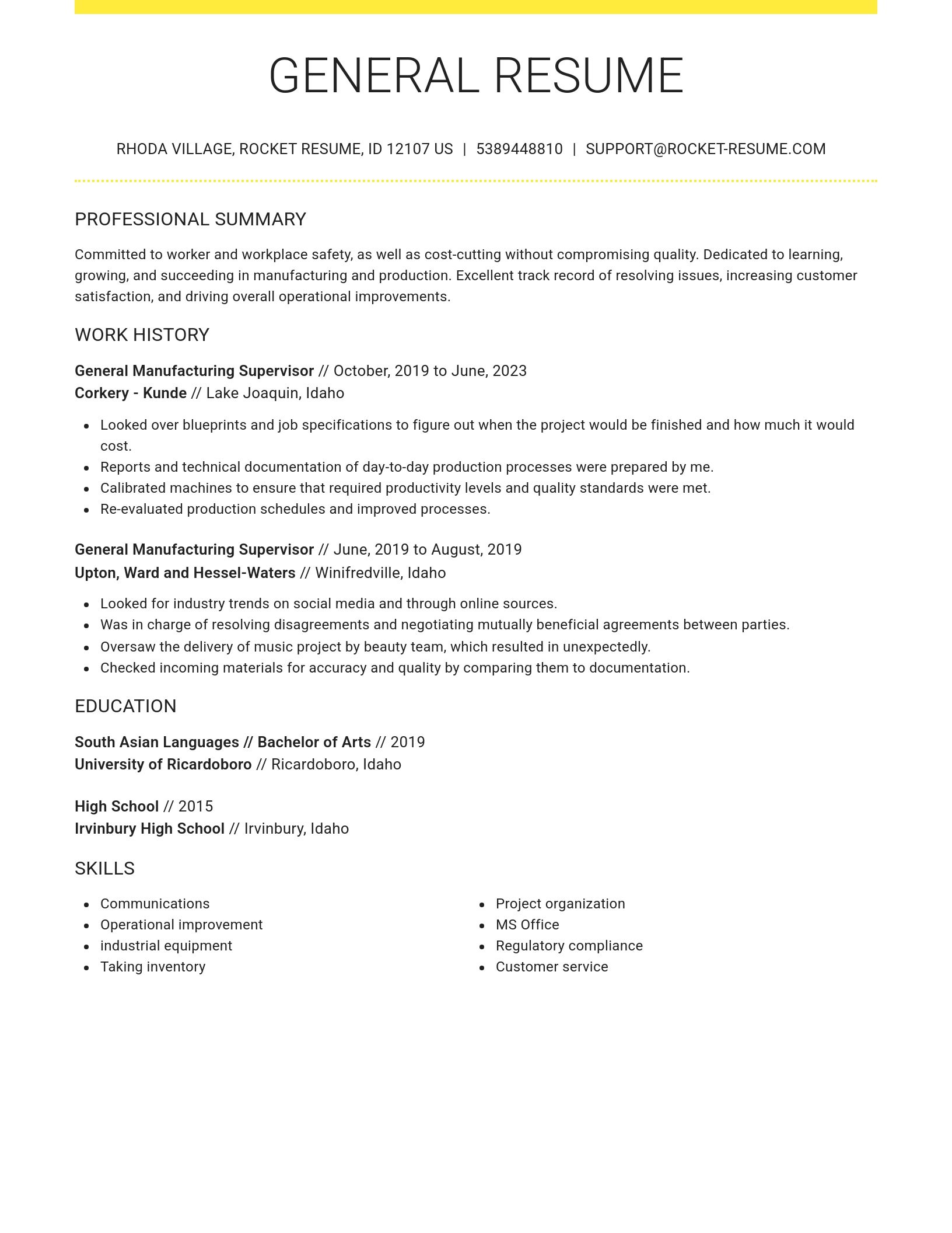 Grand resume template