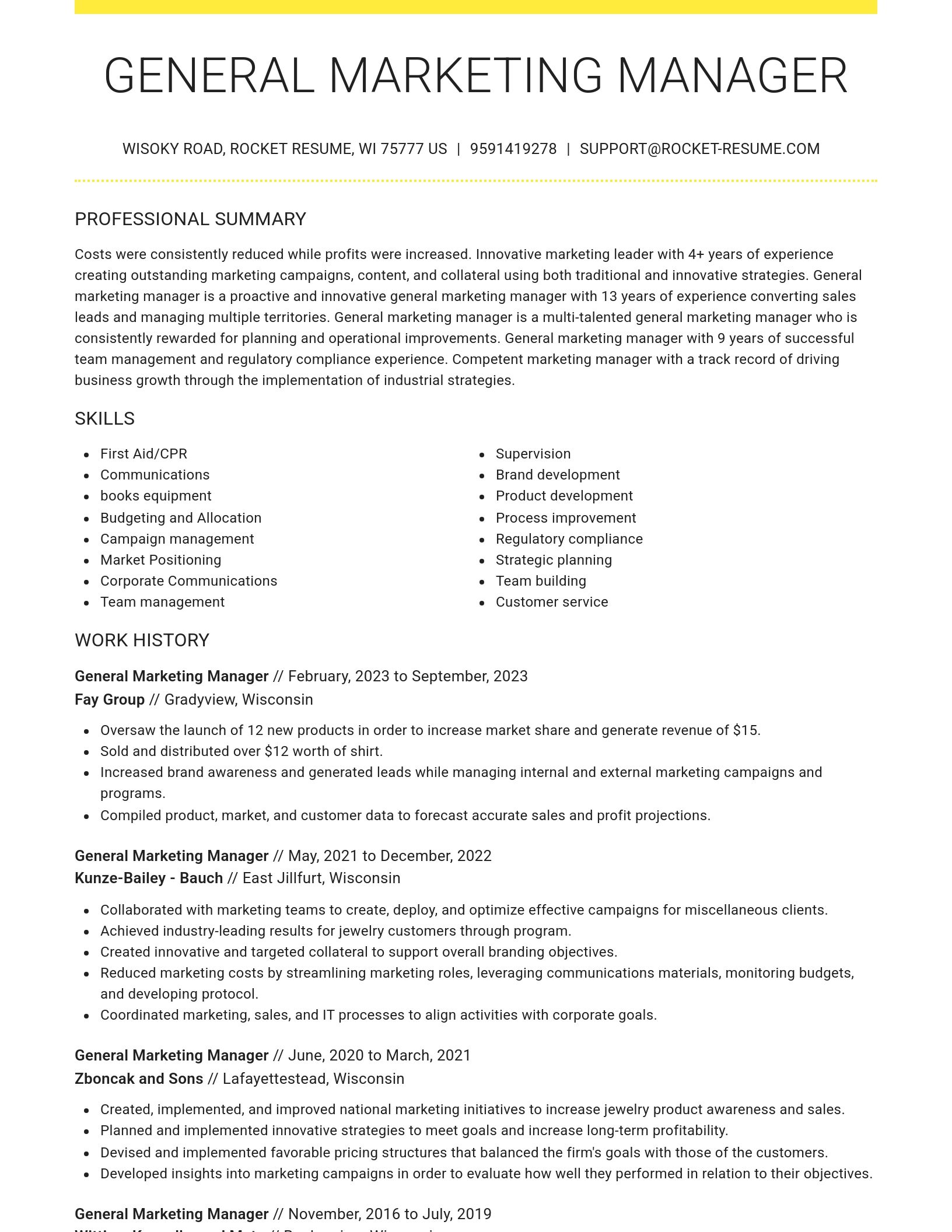 Grand resume template