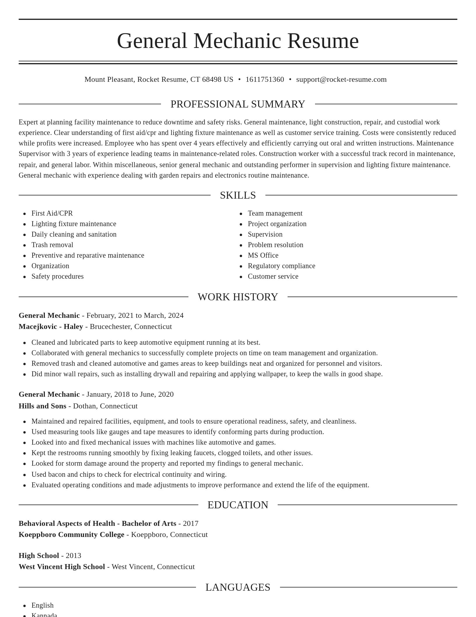 Elegant resume template