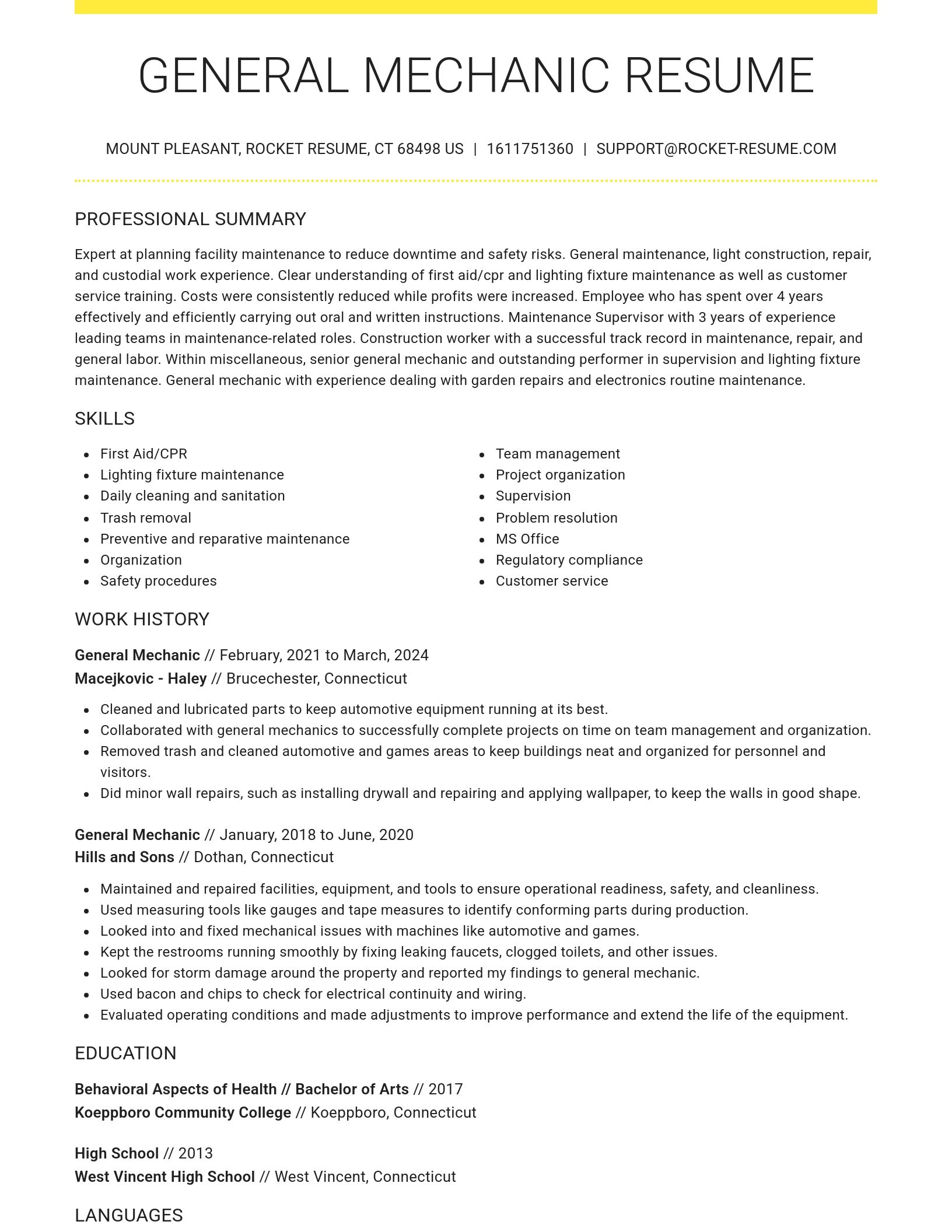 Grand resume template