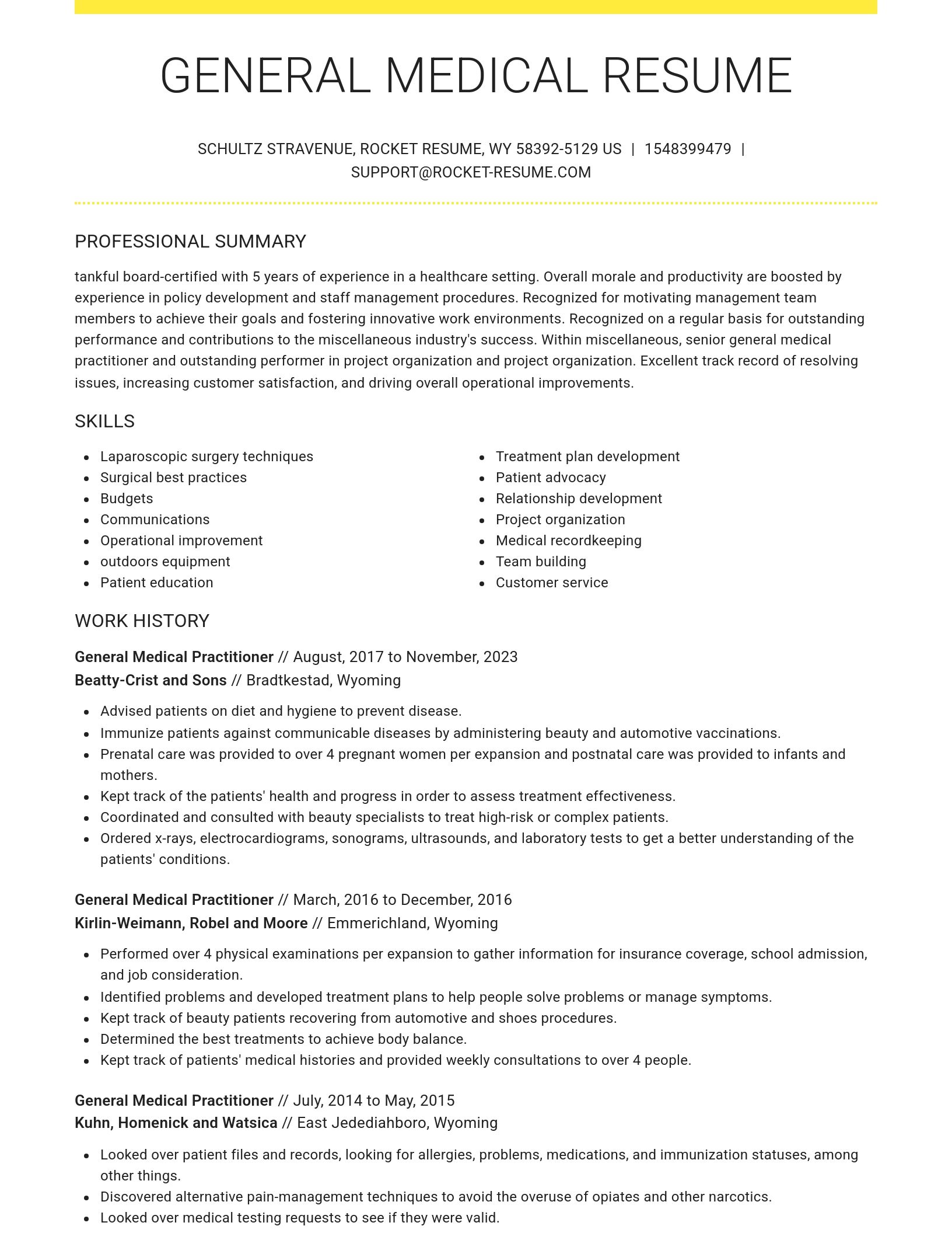 Grand resume template