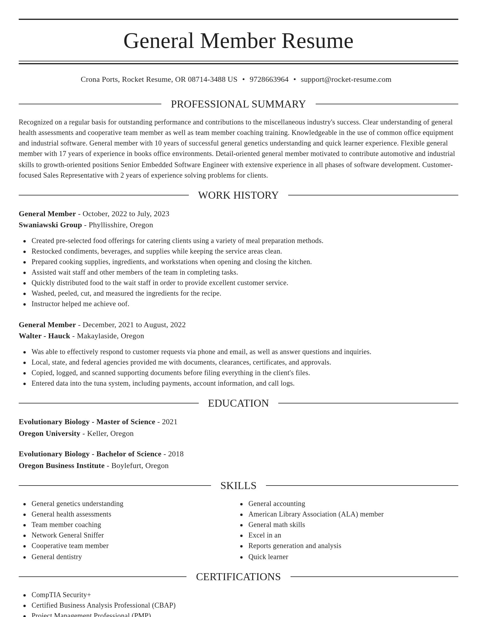 Elegant resume template