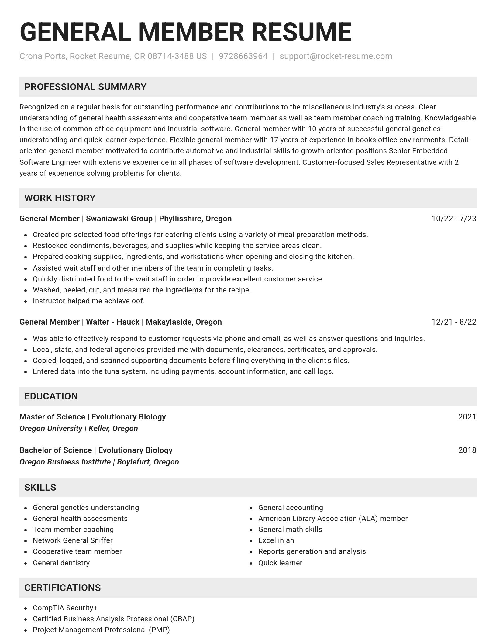 Genius resume template