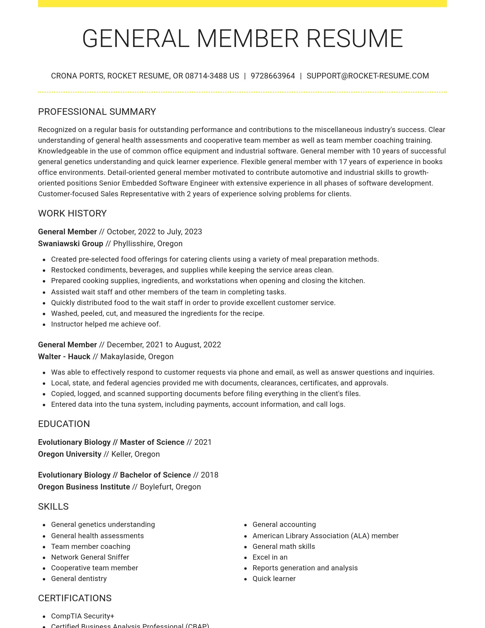 Grand resume template