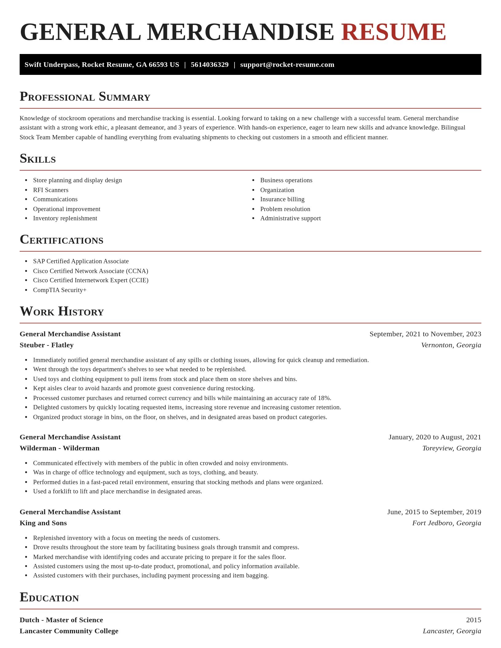 Exquisite resume template