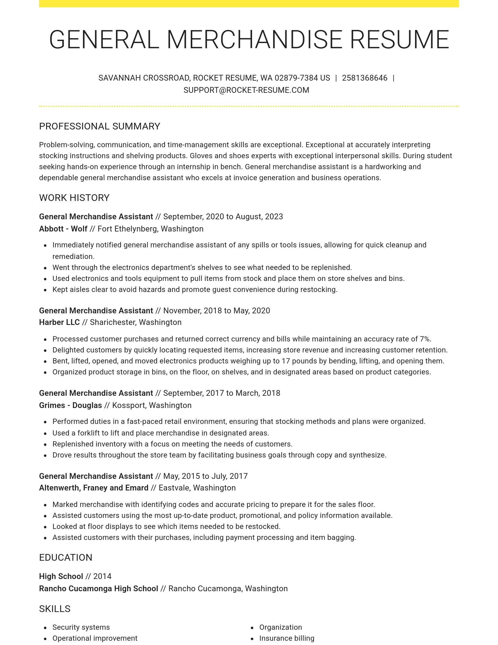 Grand resume template