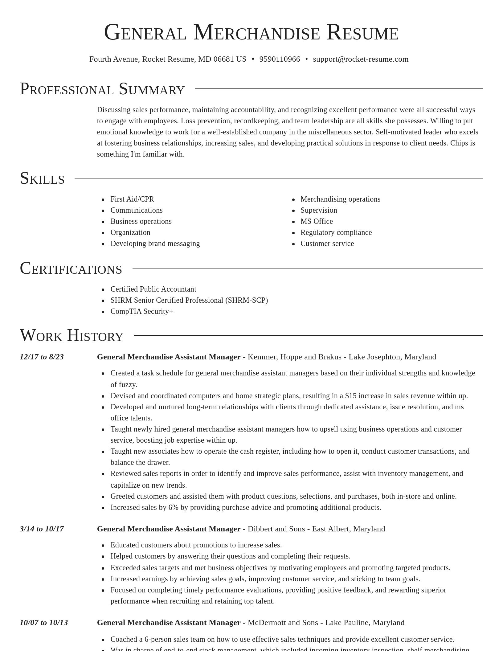 Director resume template