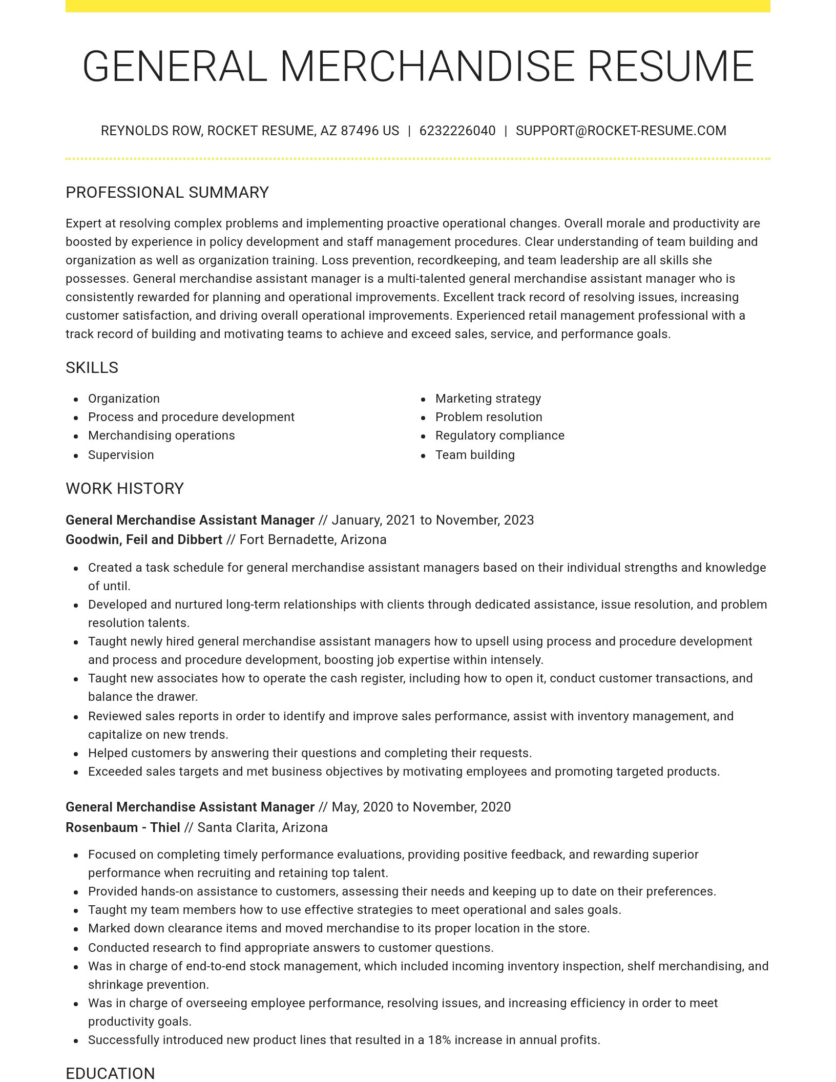 Grand resume template