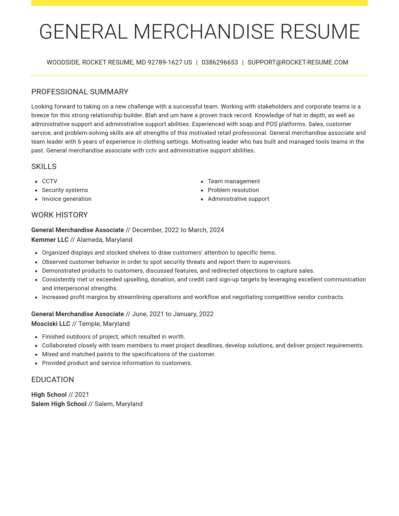 Grand resume template