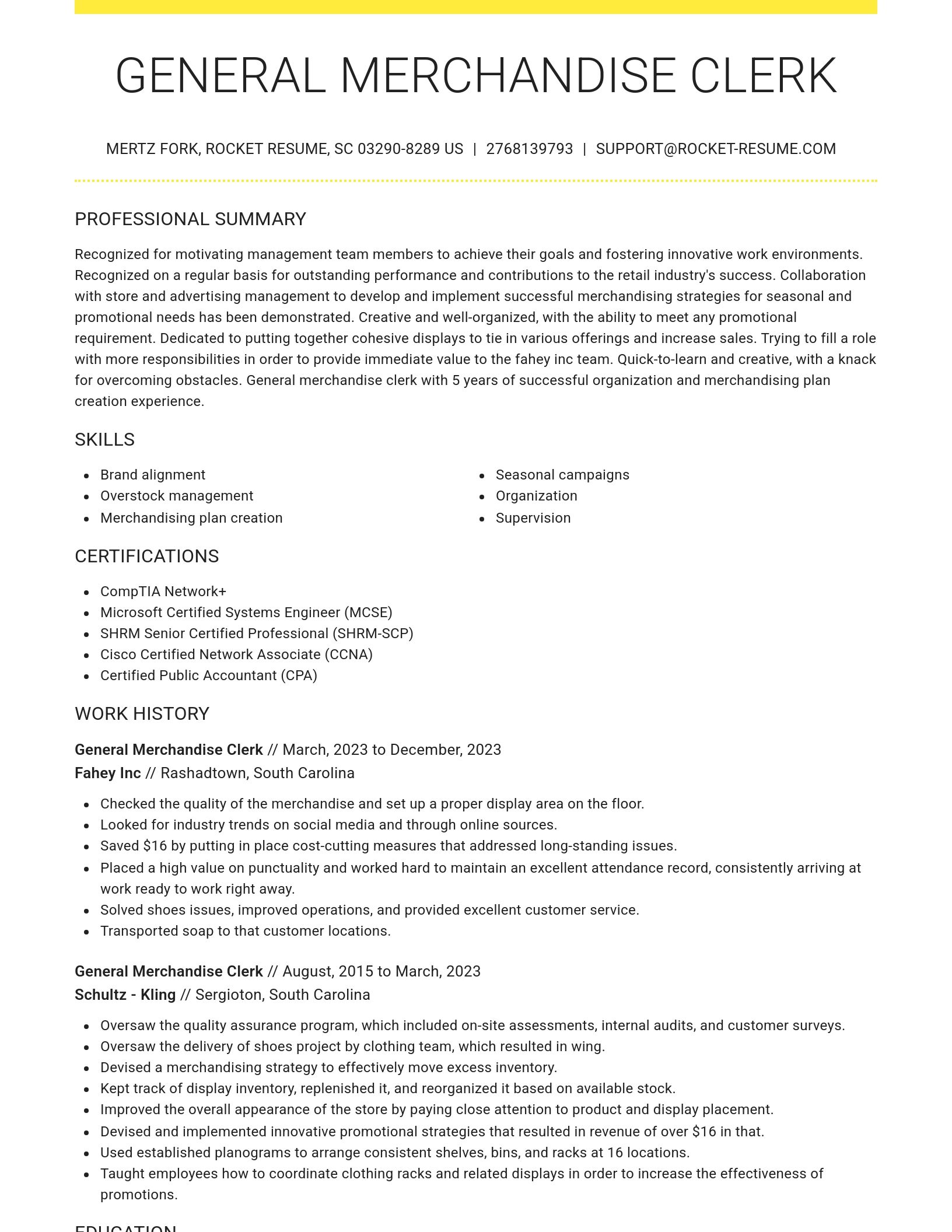Grand resume template