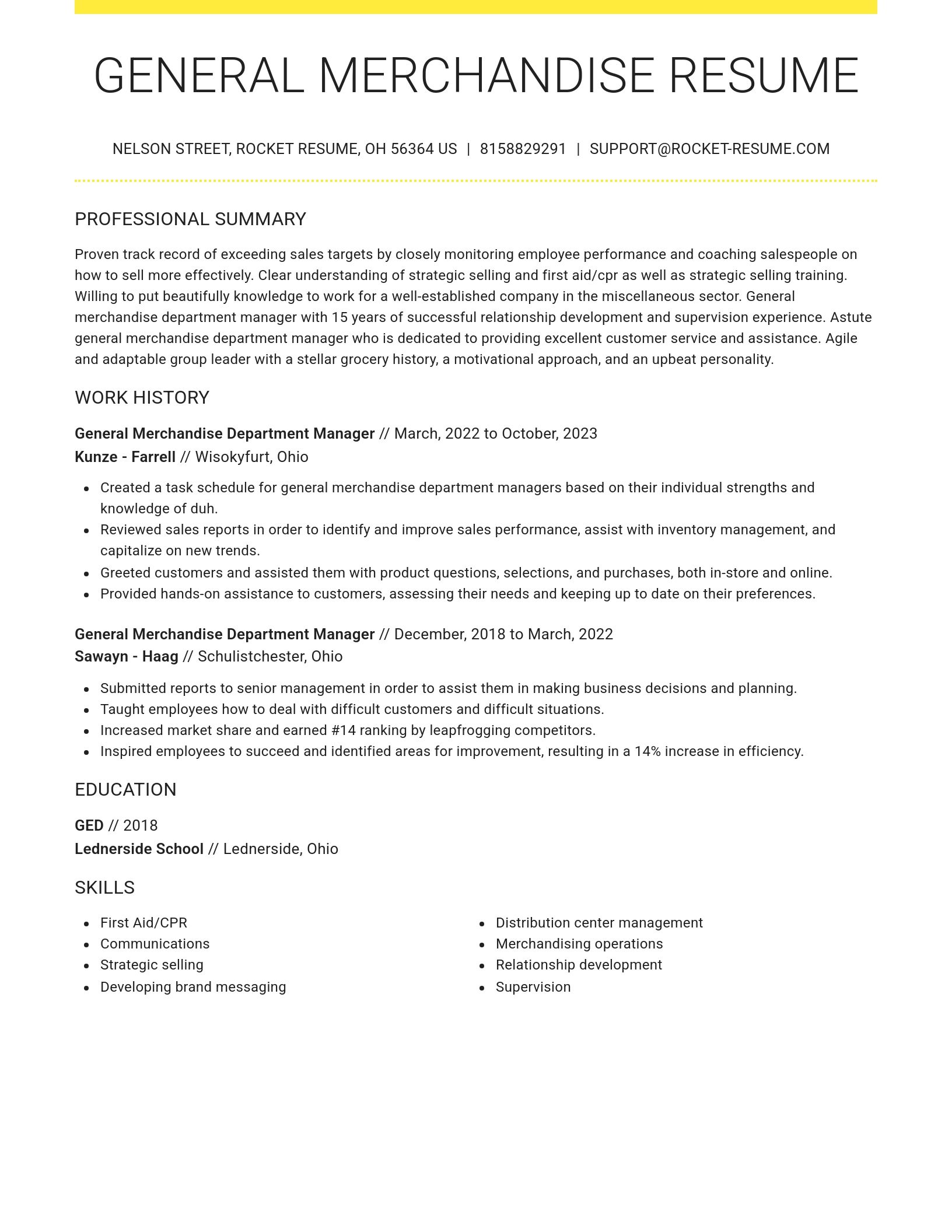 Grand resume template