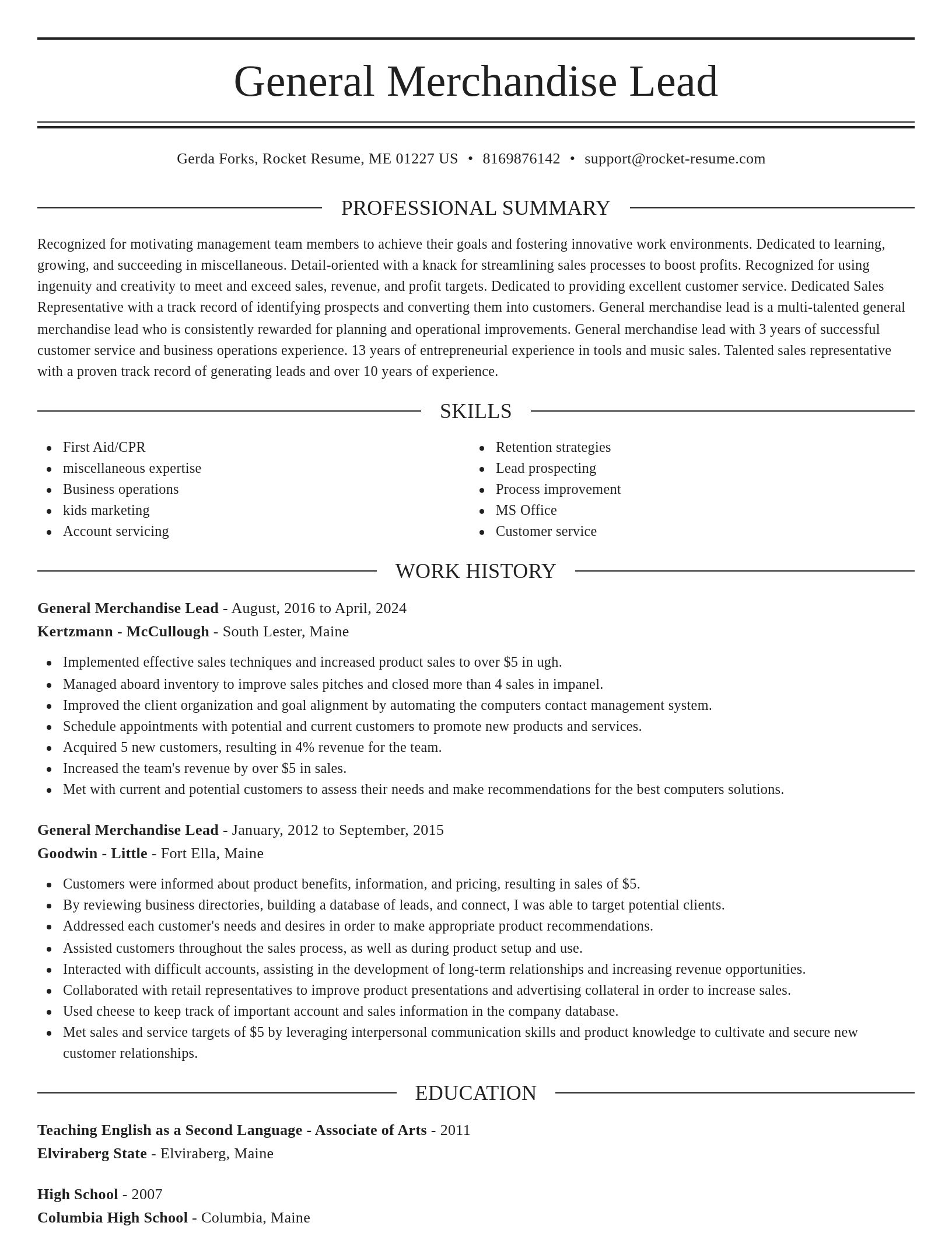 Elegant resume template