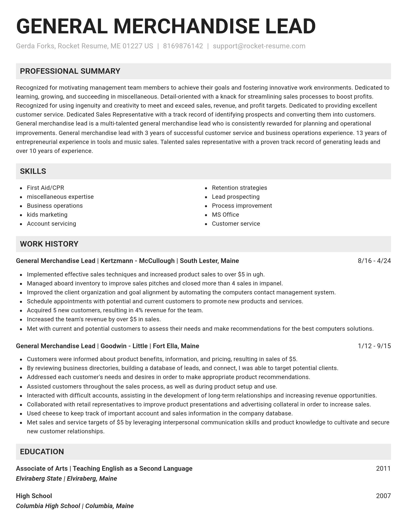 Genius resume template
