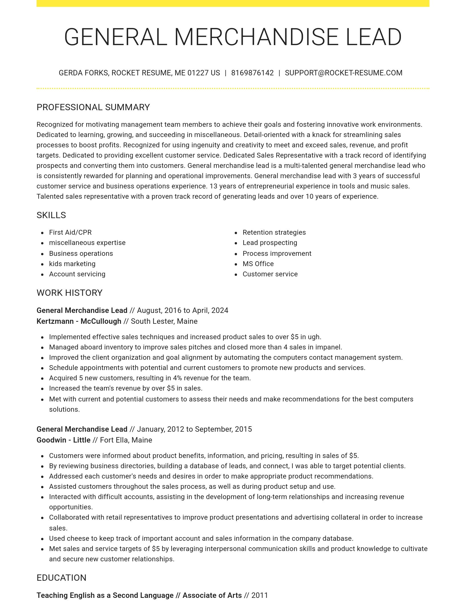 Grand resume template
