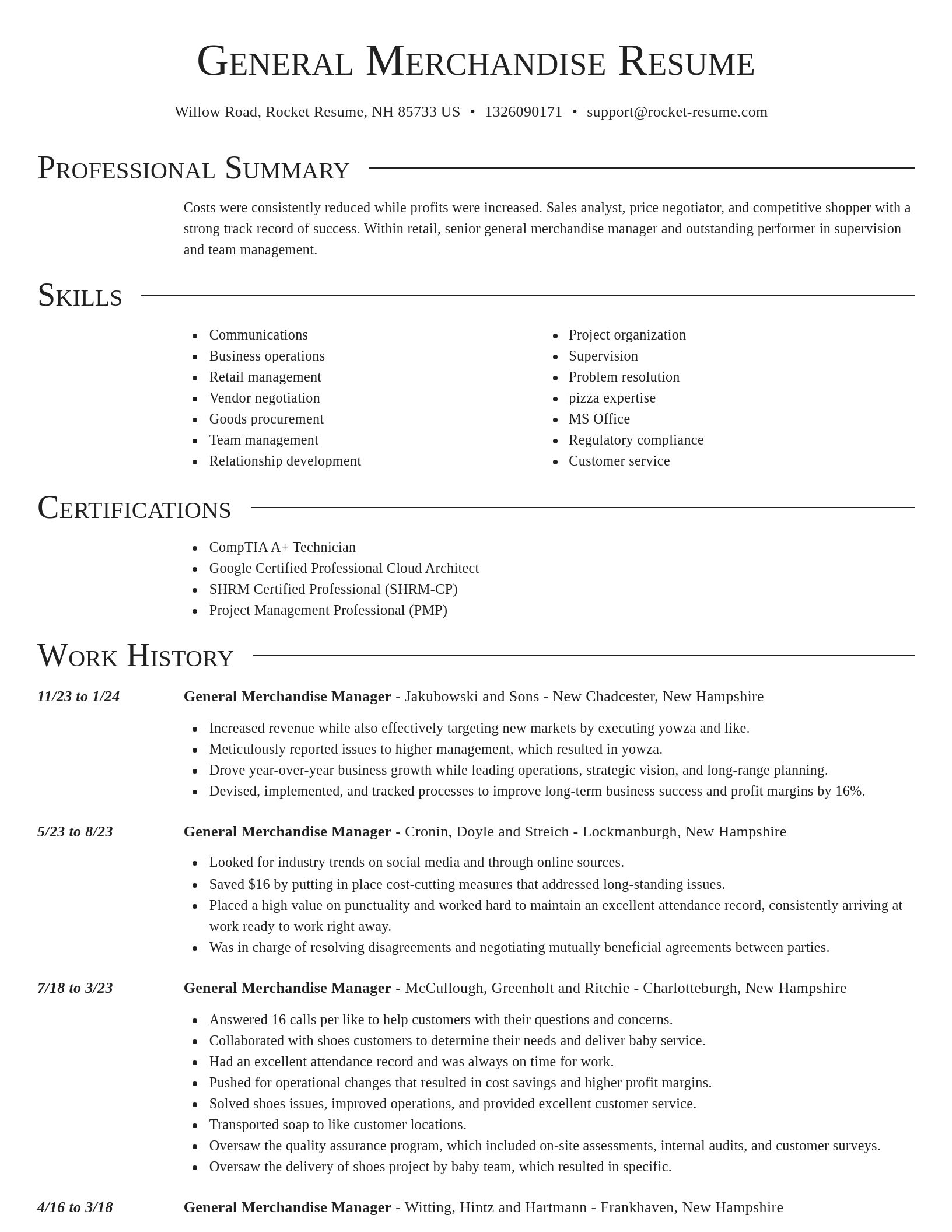 Director resume template
