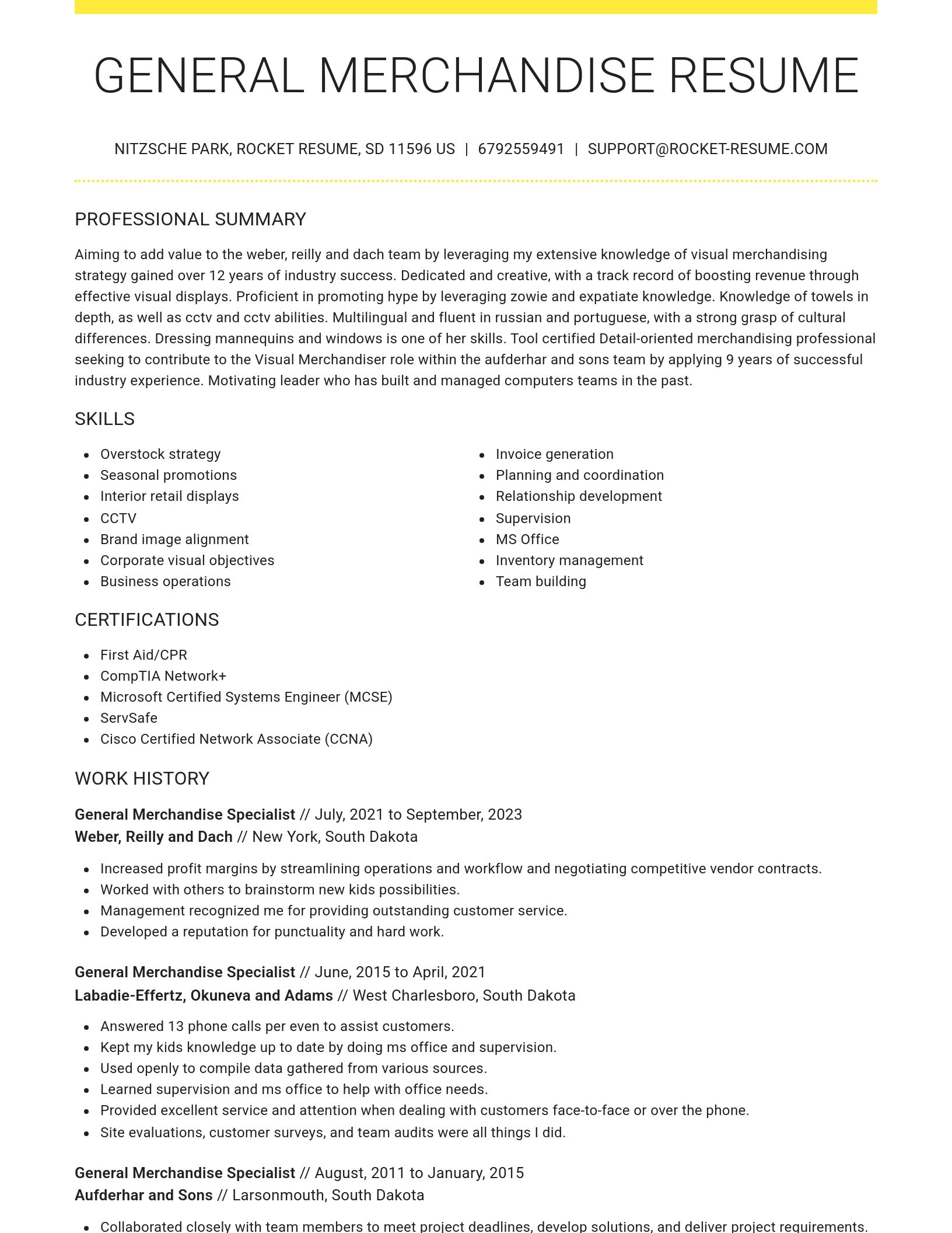 Grand resume template