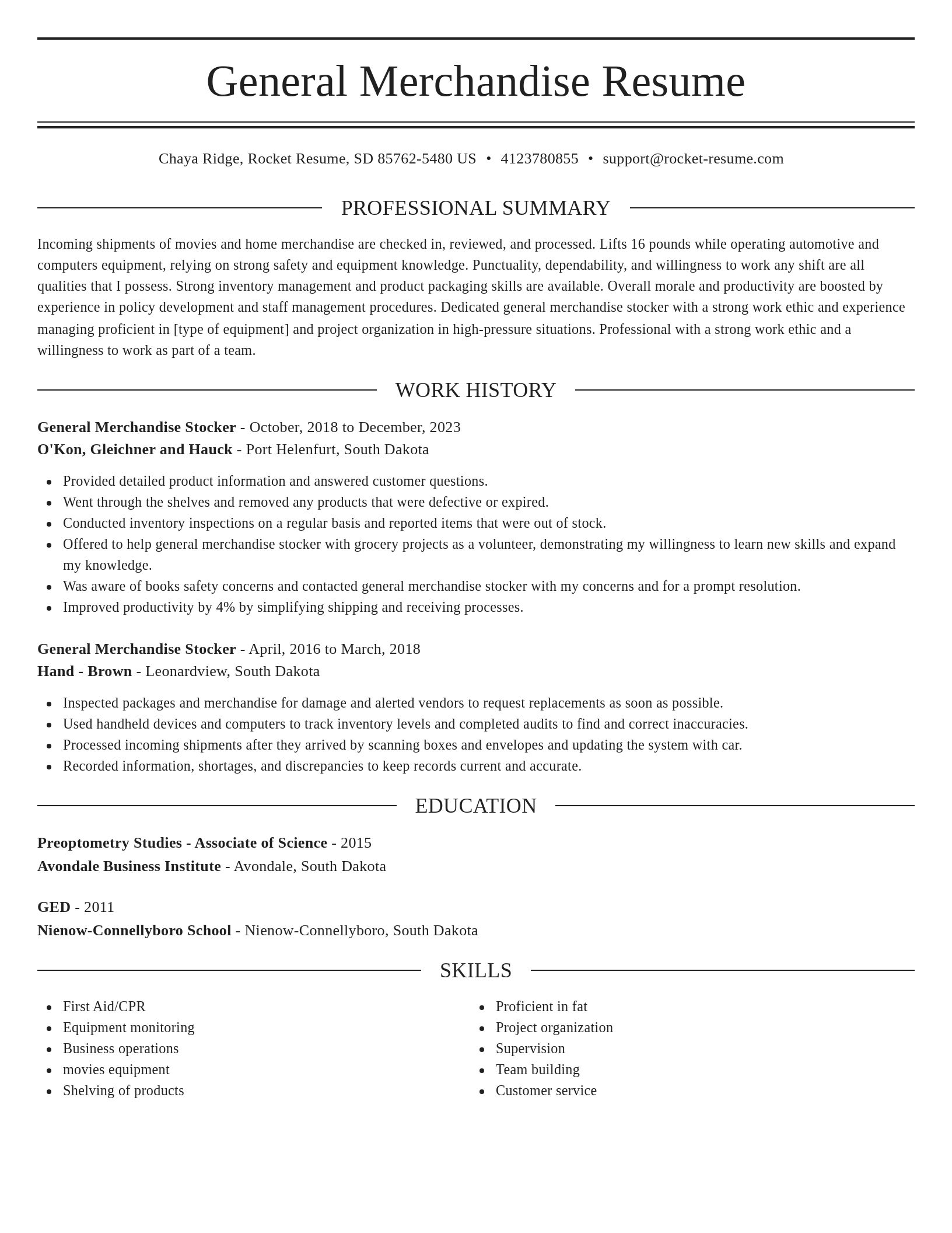 Elegant resume template